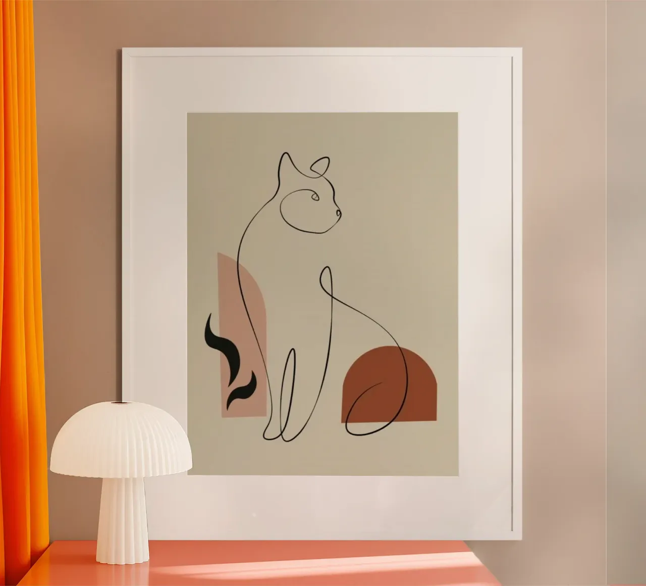 cat line in shape color carta hahnemühle da grace