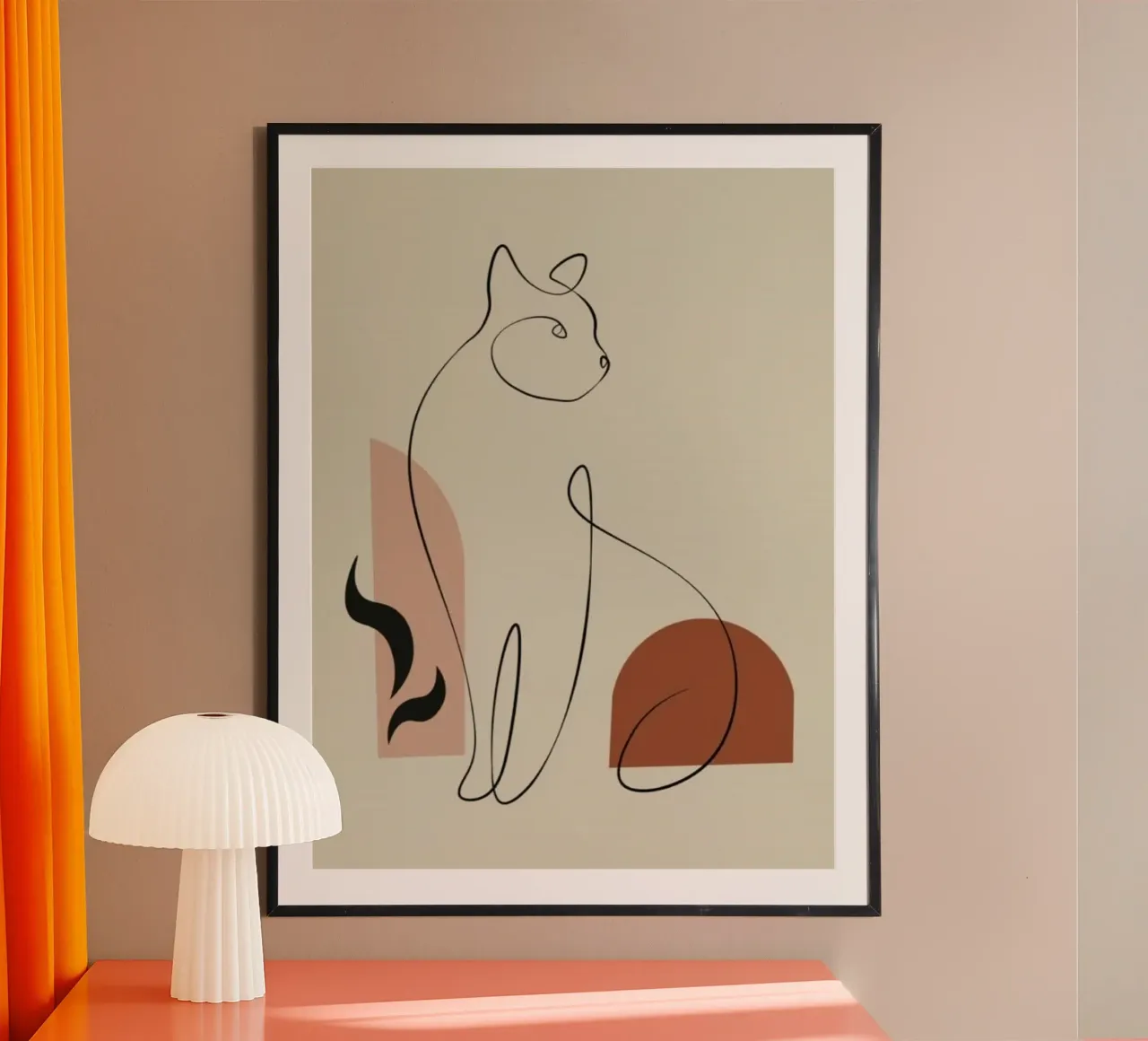 cat line in shape color carta hahnemühle da grace