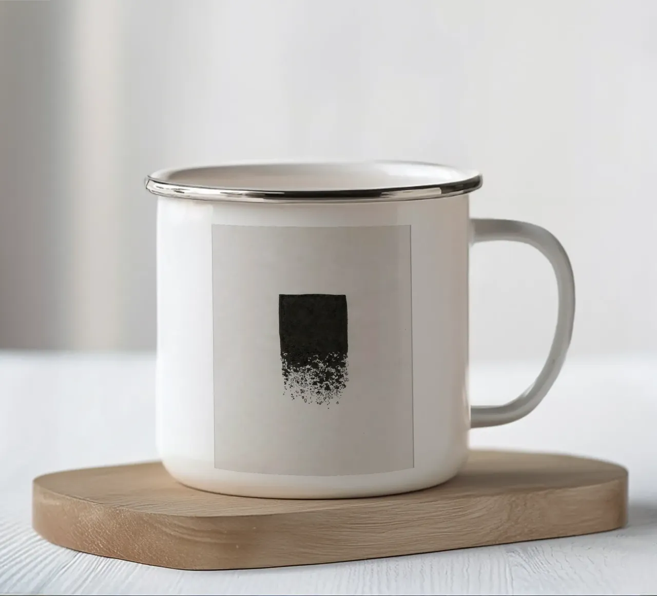 art shape black shade tazza in smalto da comura