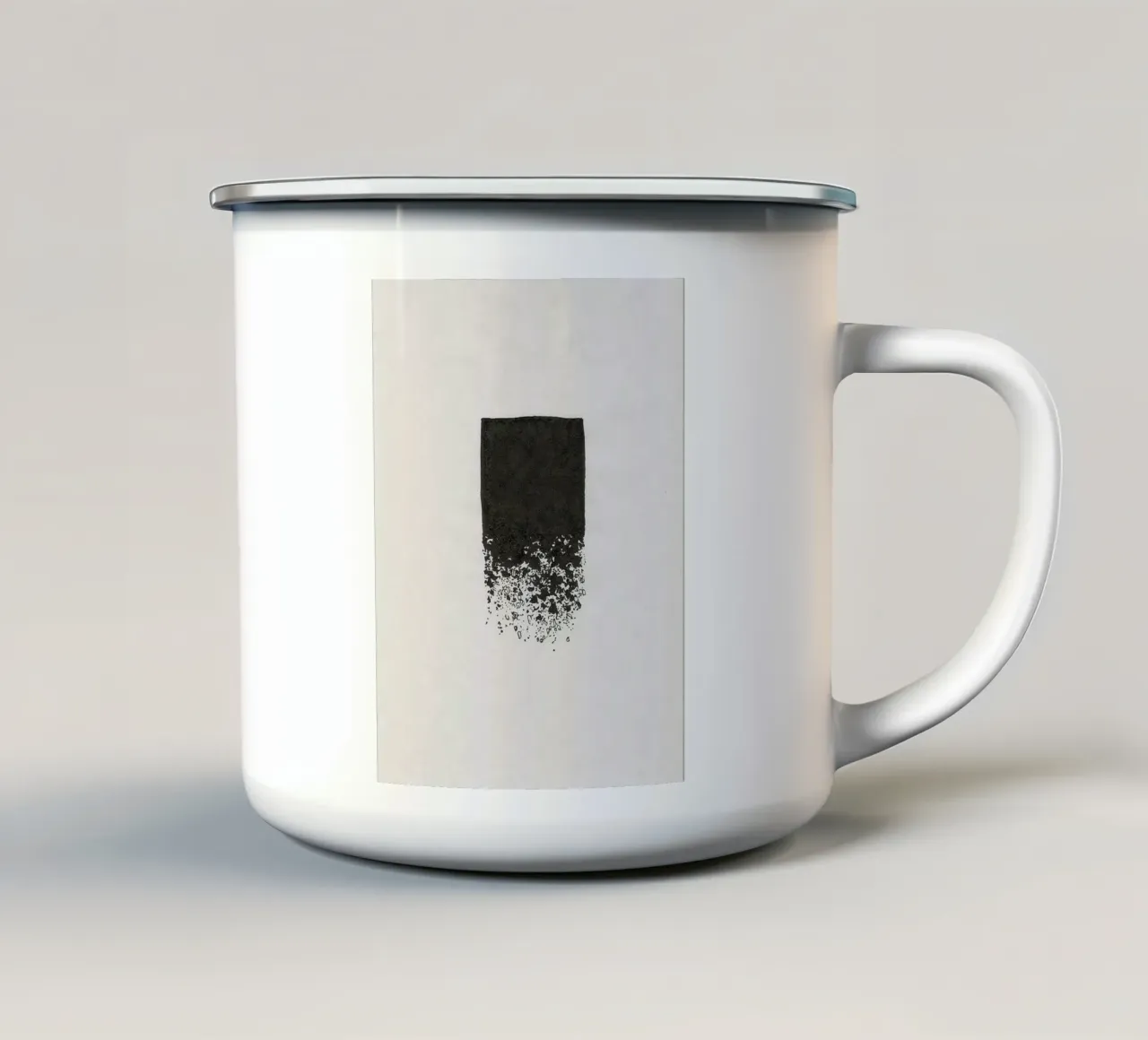 art shape black shade tazza in smalto da comura