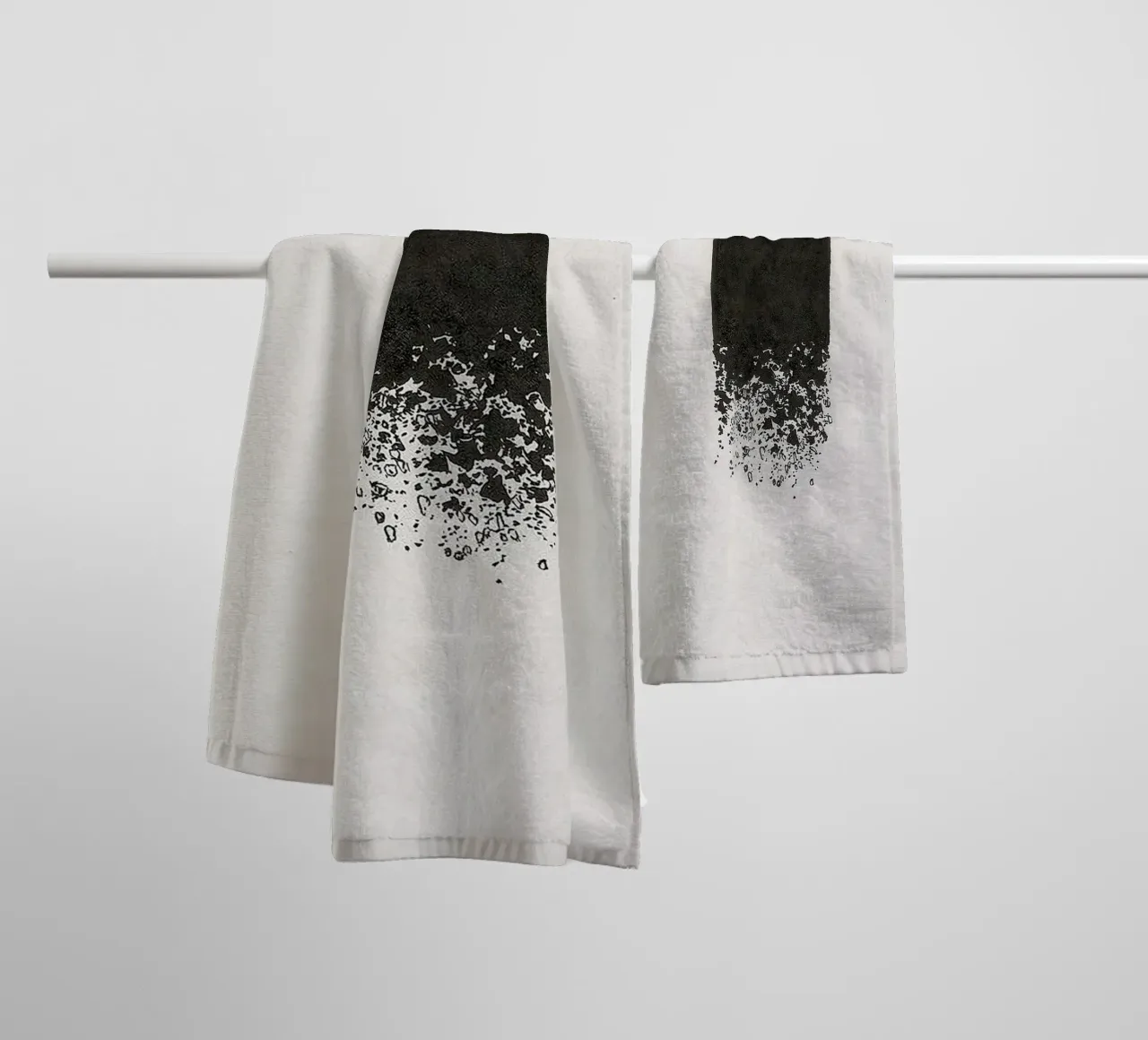 art shape black shade asciugamano da bagno da comura