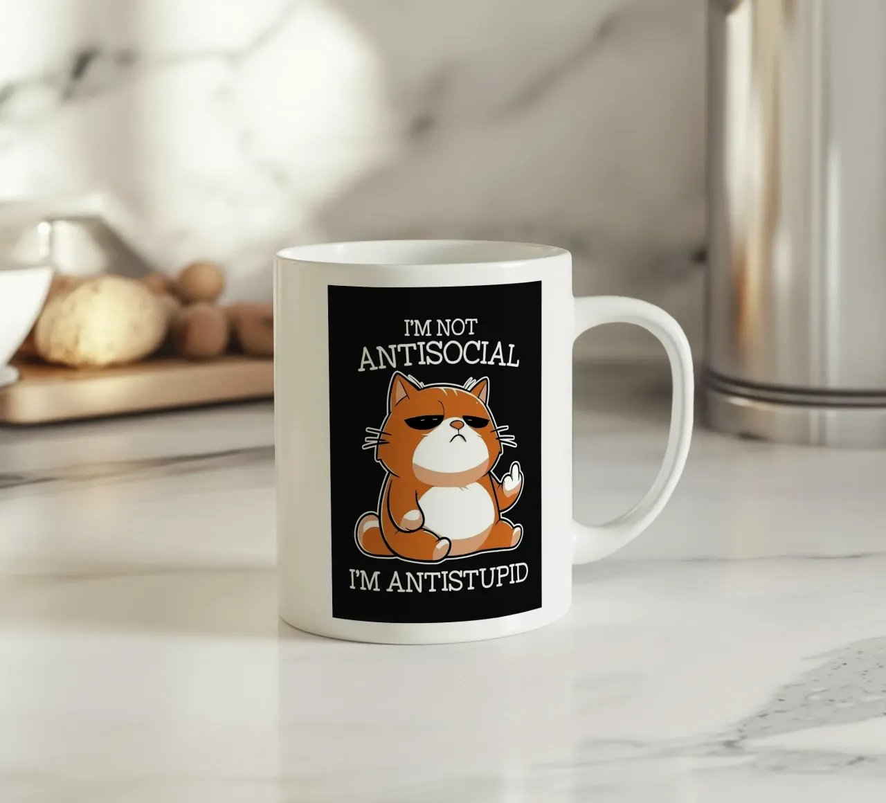 Non sono antisociale tazza in ceramica da Arjun