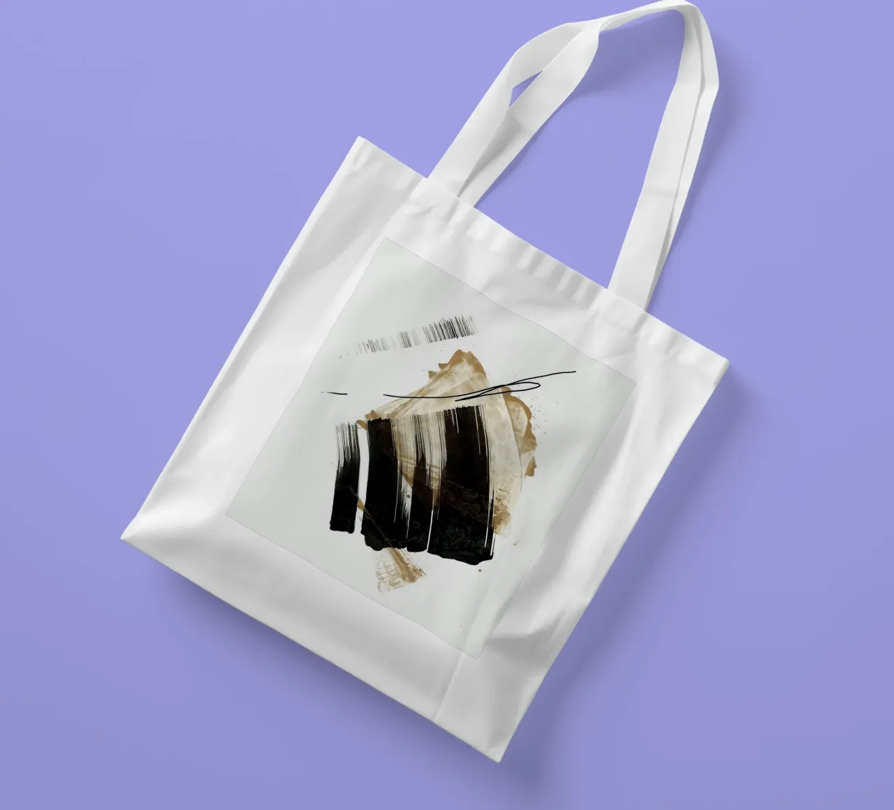 ink art shape minimal borsa in juta da comura