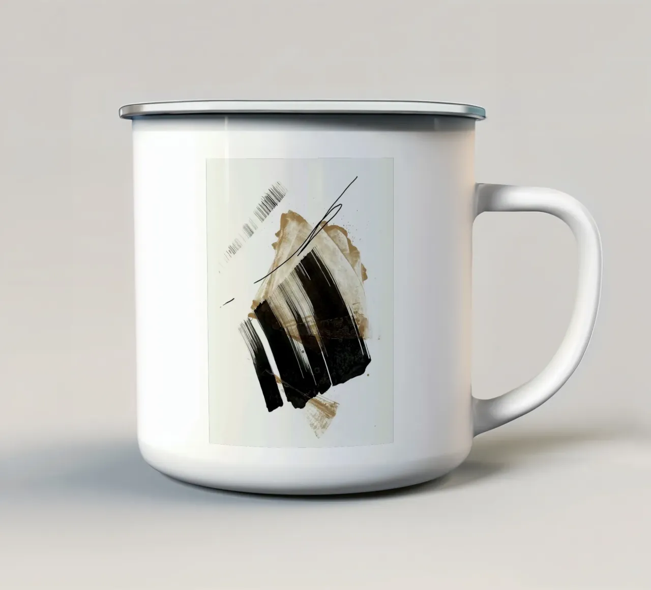 ink art shape minimal tazza in smalto da comura