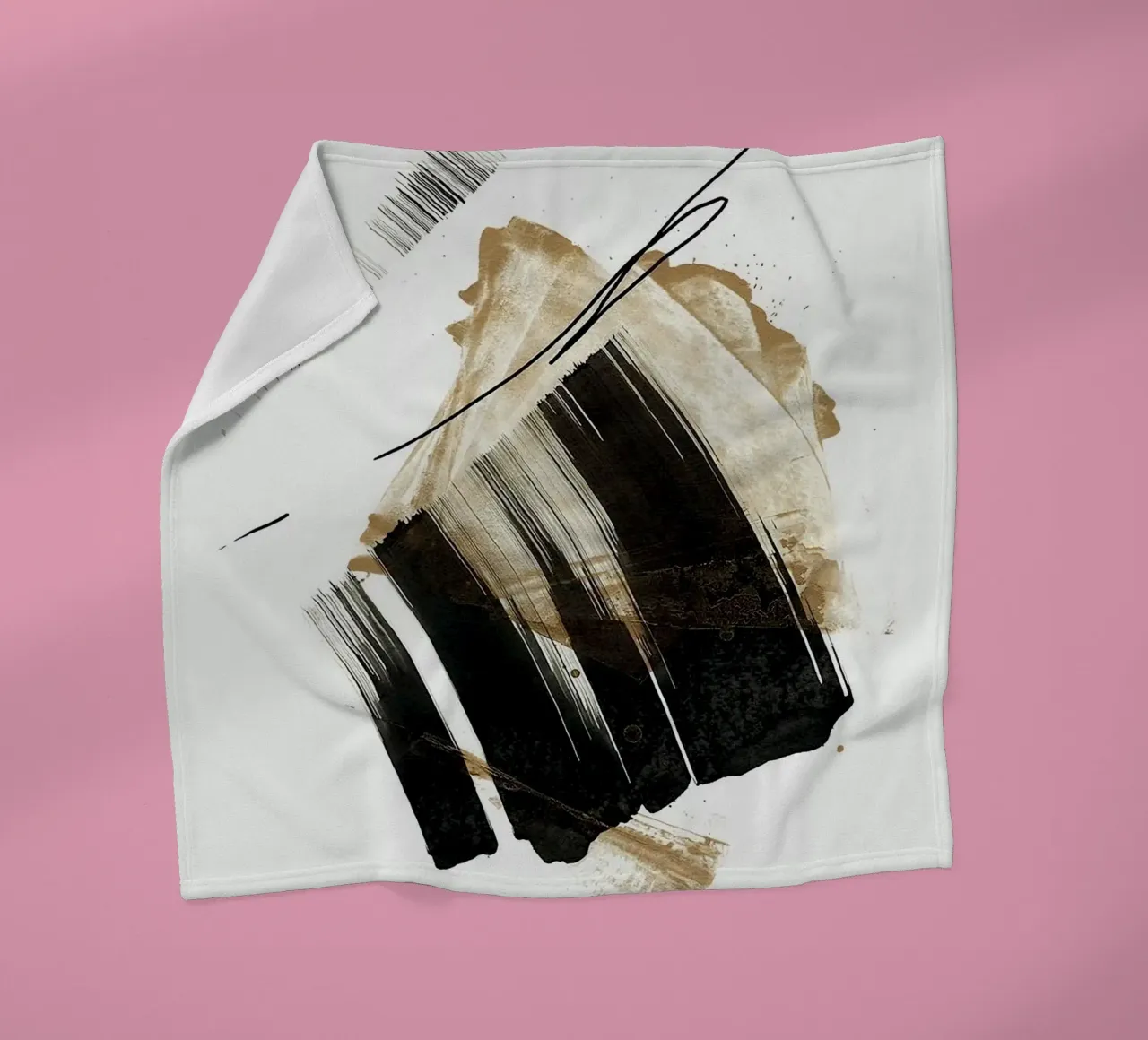 ink art shape minimal coperta in pile da comura