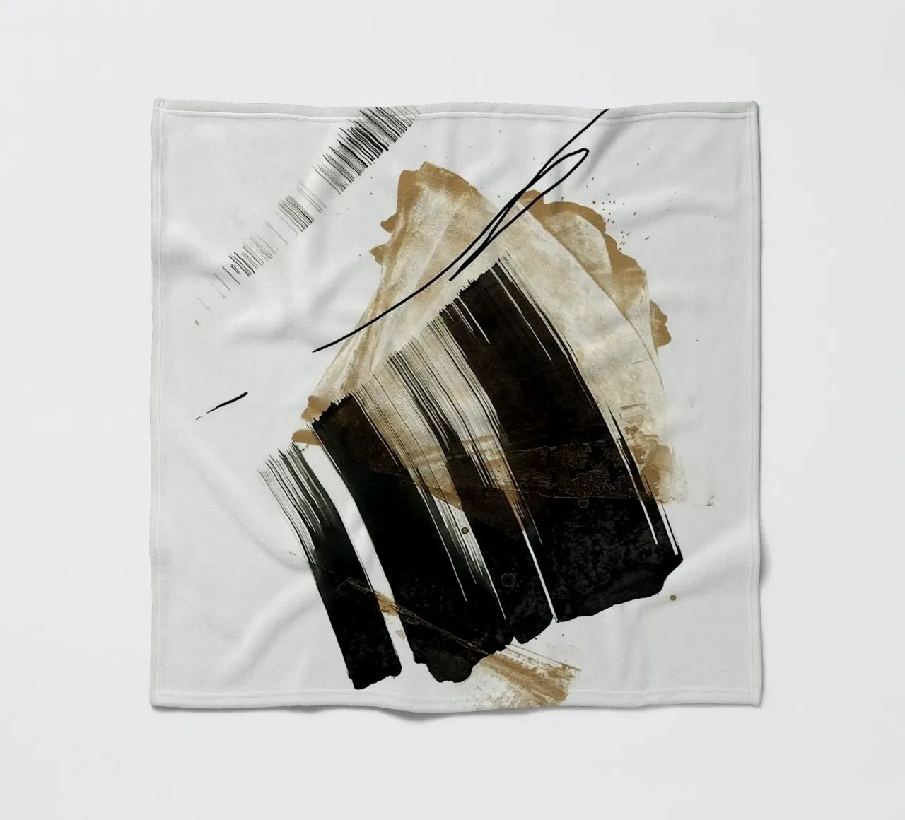 ink art shape minimal coperta in pile da comura