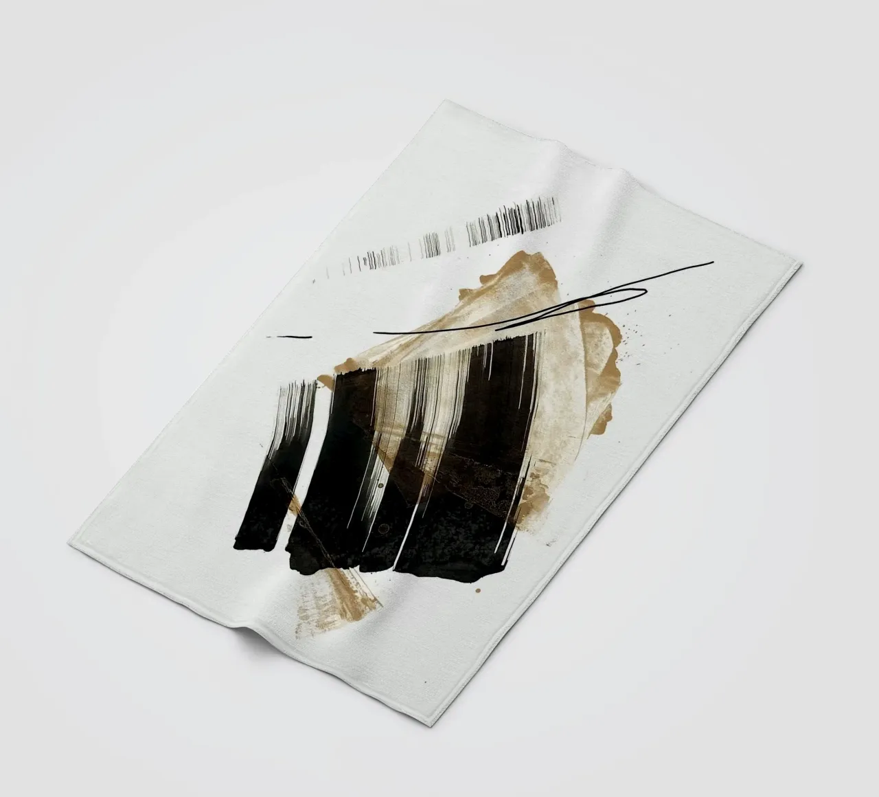 ink art shape minimal coperta in pile da comura