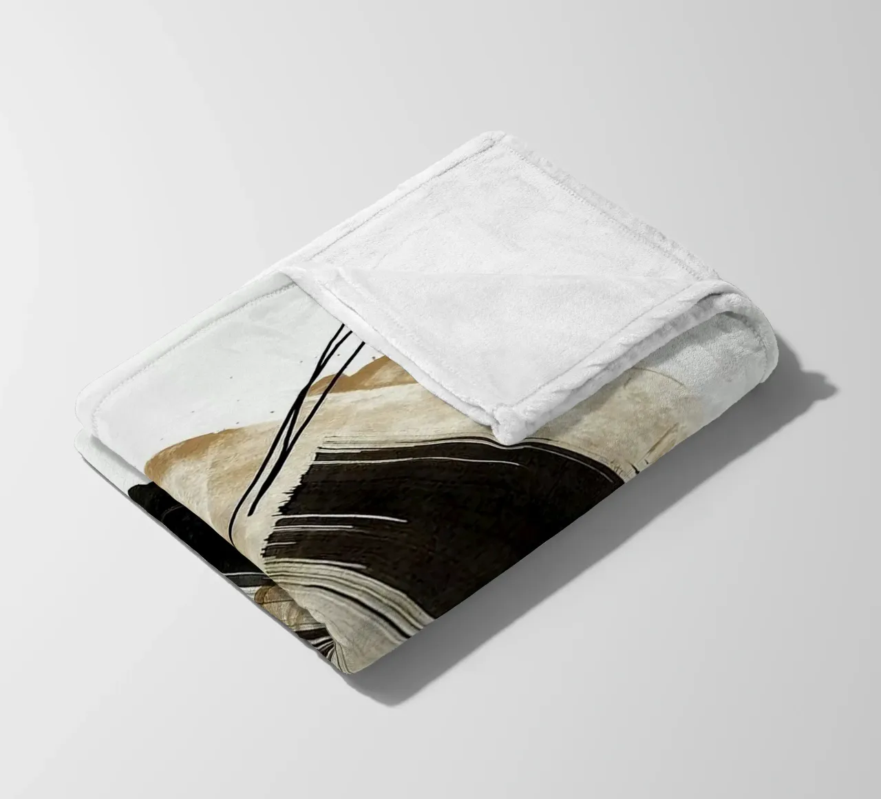 ink art shape minimal coperta in pile da comura