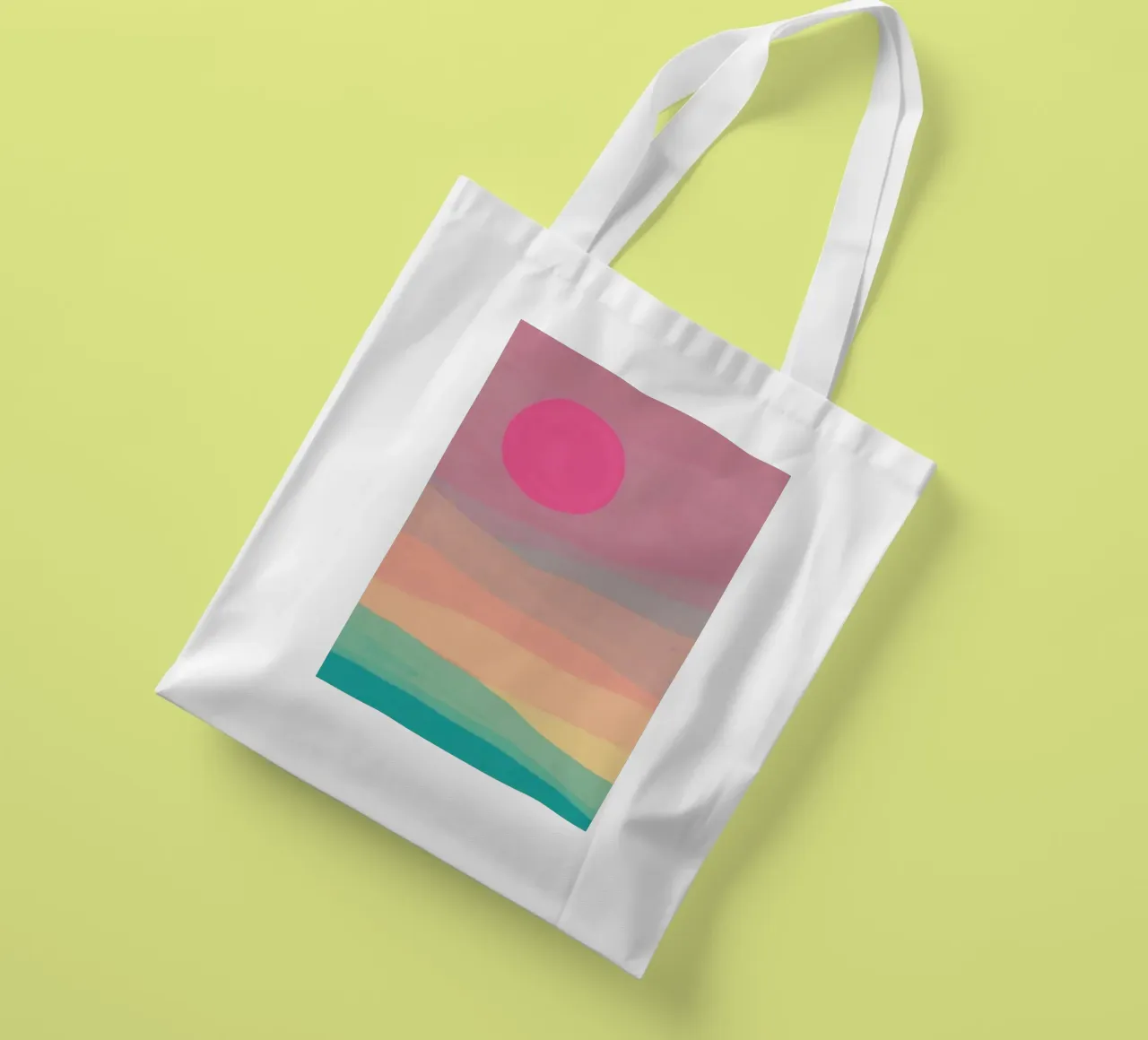 sunset abstract gradient borsa in juta da comura