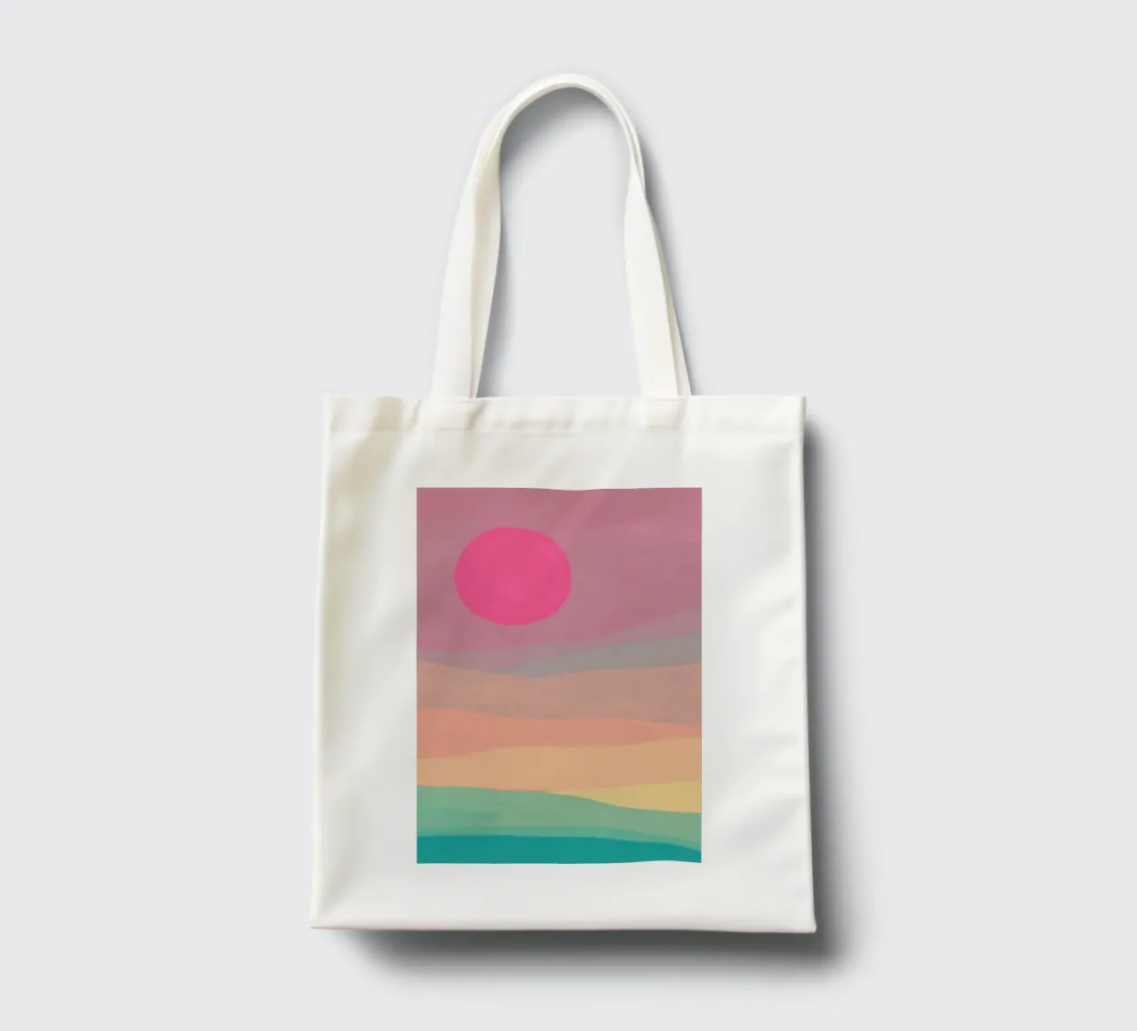 sunset abstract gradient borsa in juta da comura