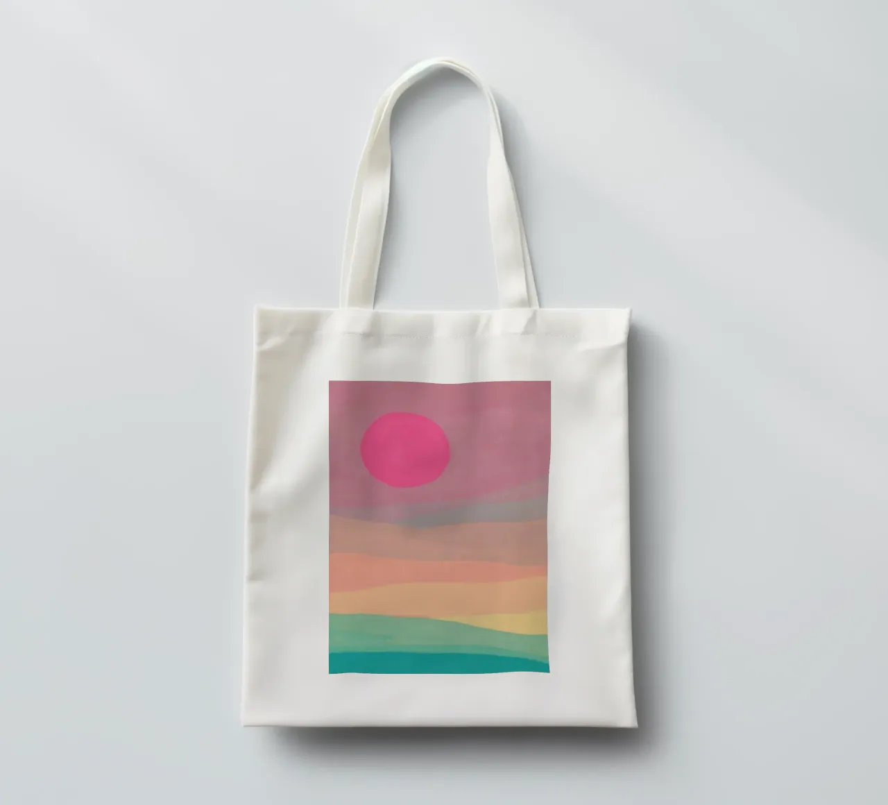 sunset abstract gradient borsa in juta da comura