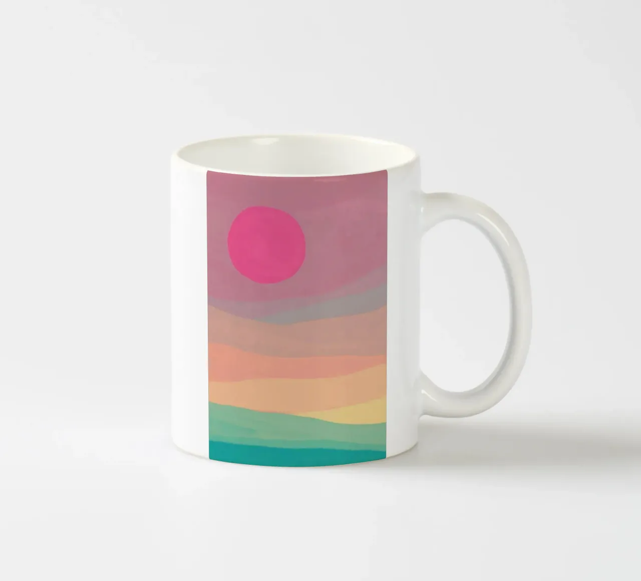 sunset abstract gradient tazza in ceramica da comura