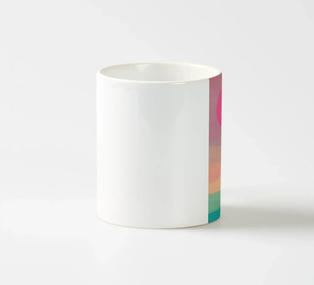 sunset abstract gradient tazza in ceramica da comura