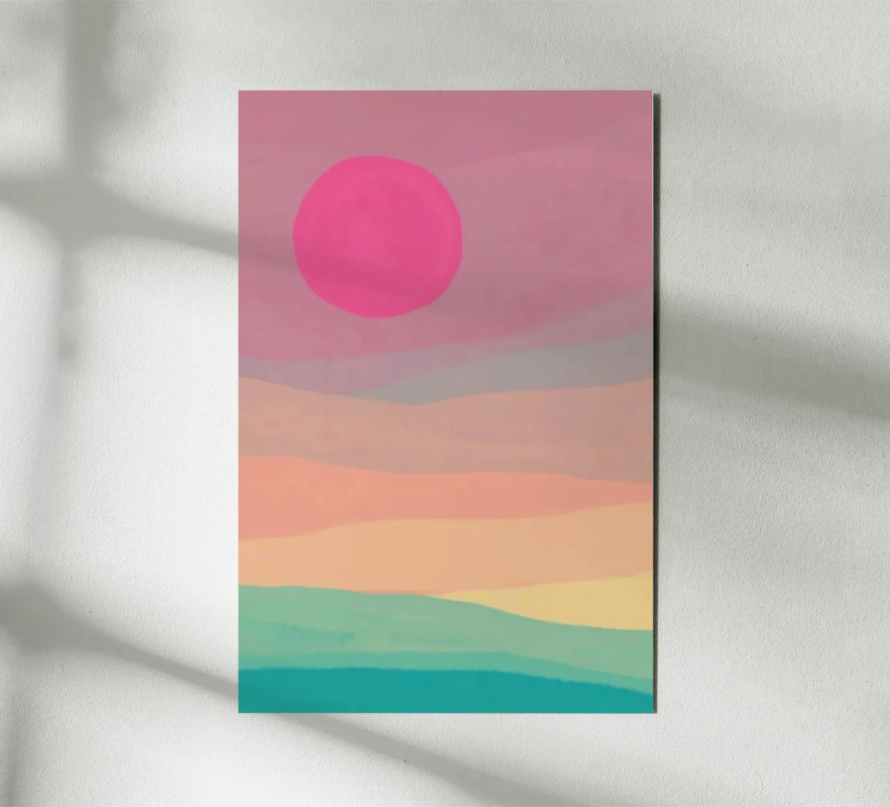 sunset abstract gradient alluminio dibond da comura