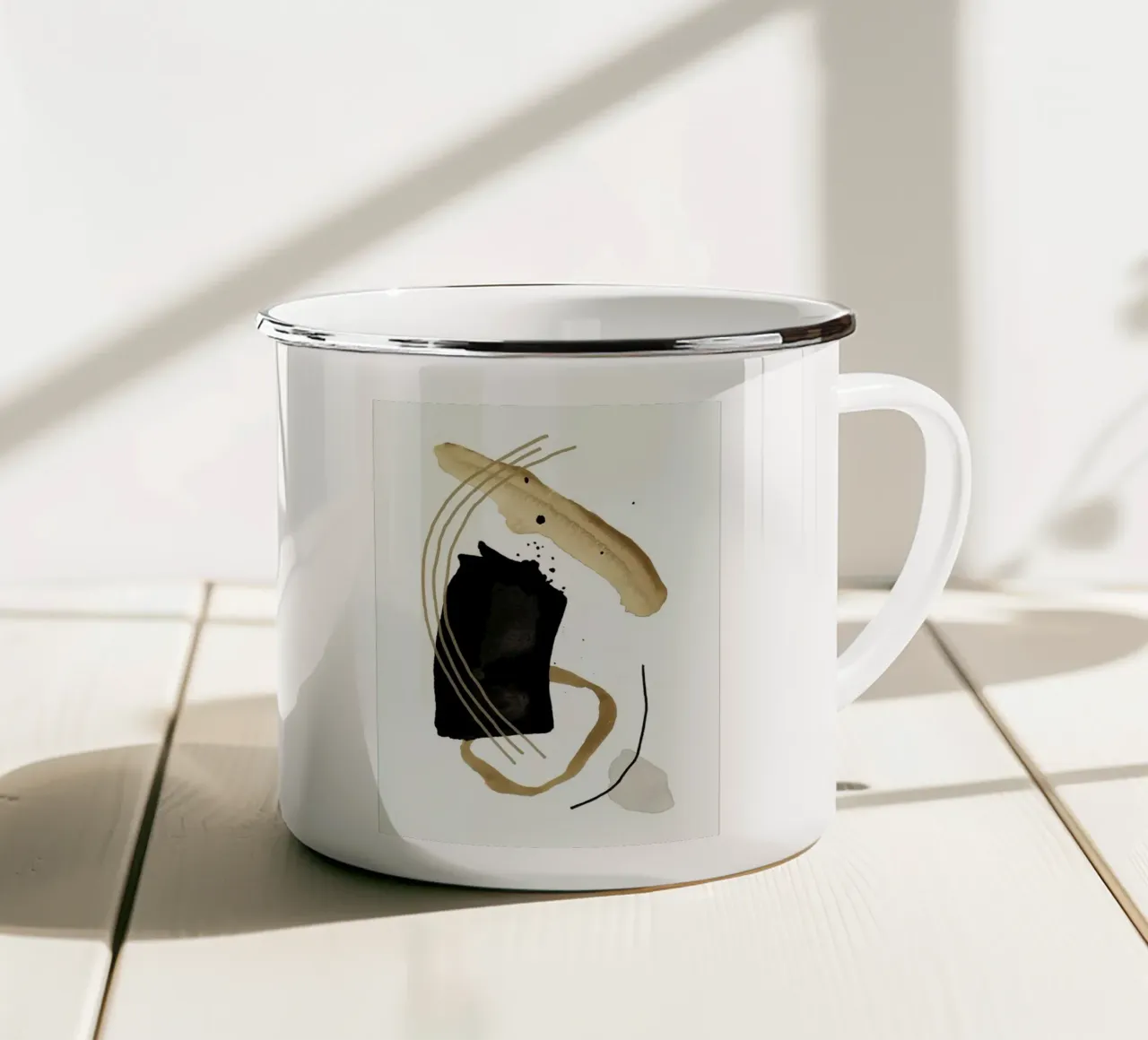 line ink art tazza in smalto da grace
