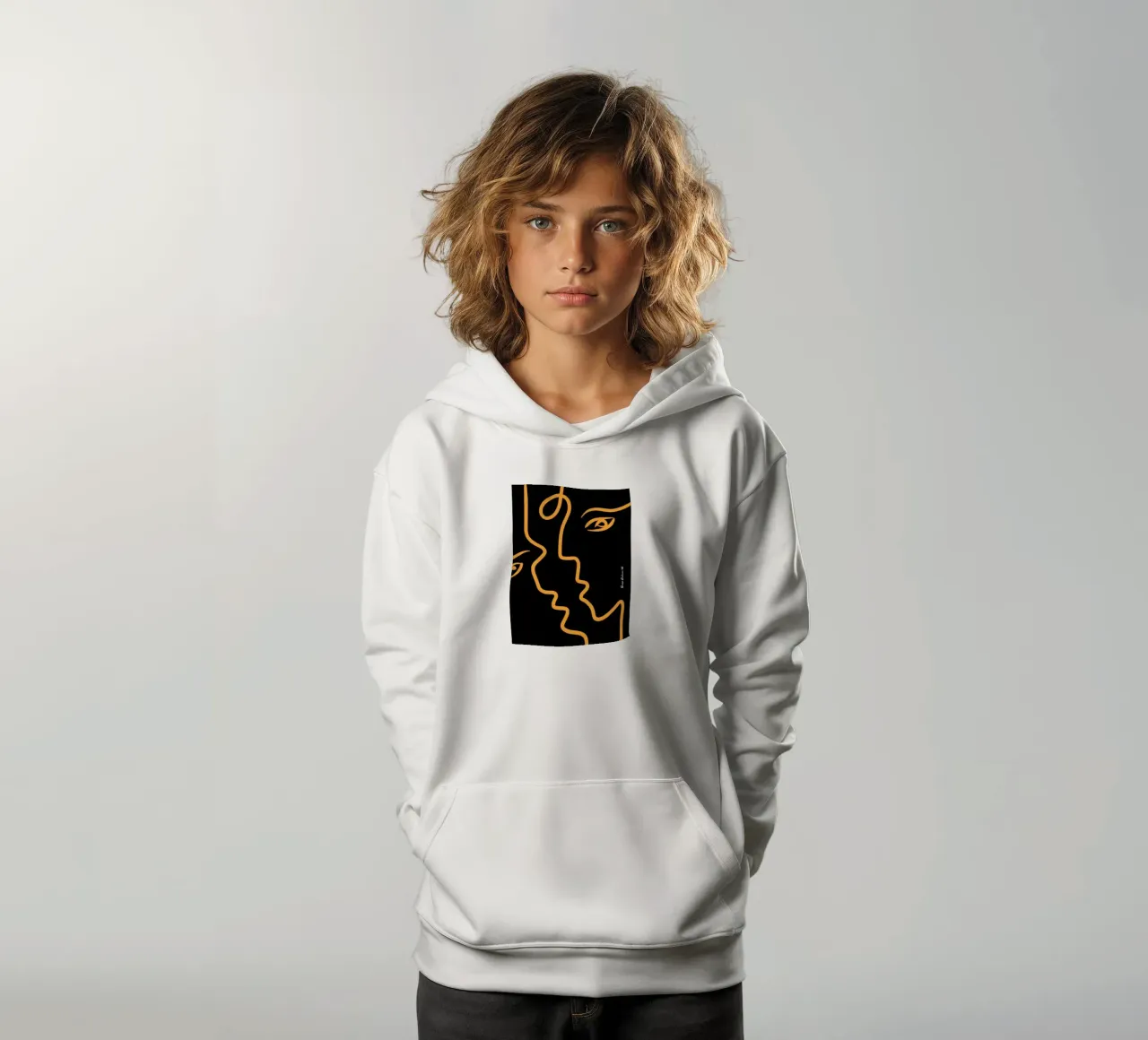Face to face felpa bambino con cappuccio da Mike Leymi