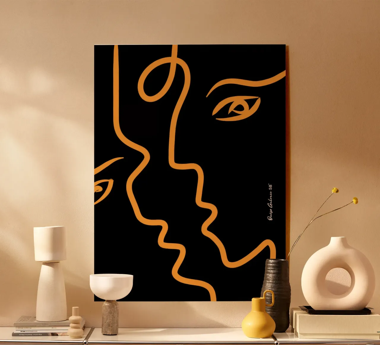 Face to face acrylic glass by Mike Leymi