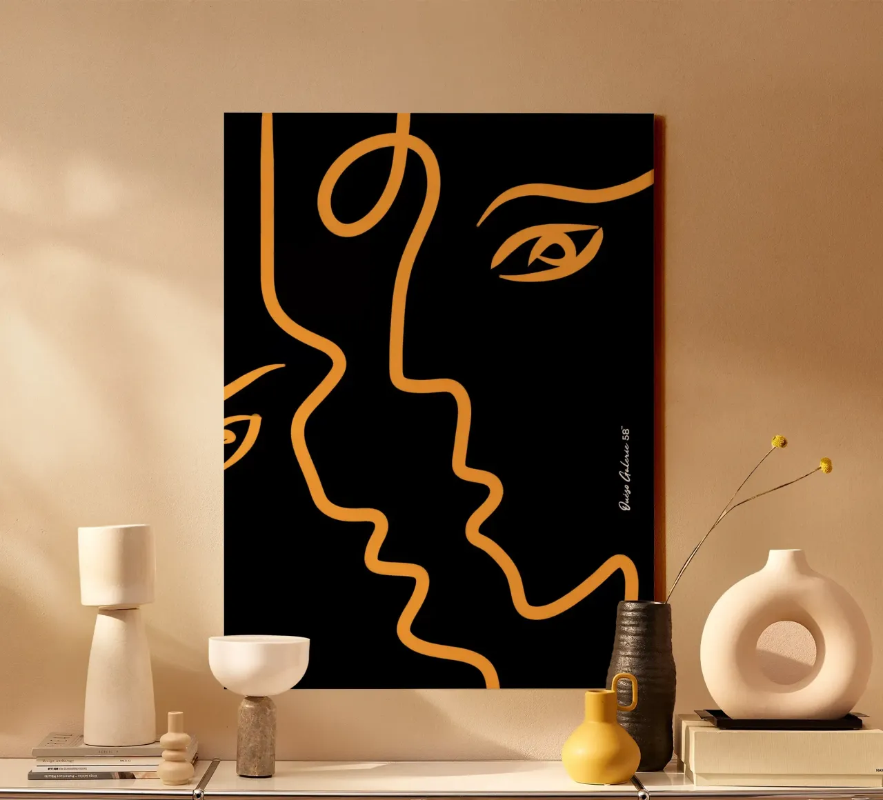 Face to face canvas by Mike Leymi