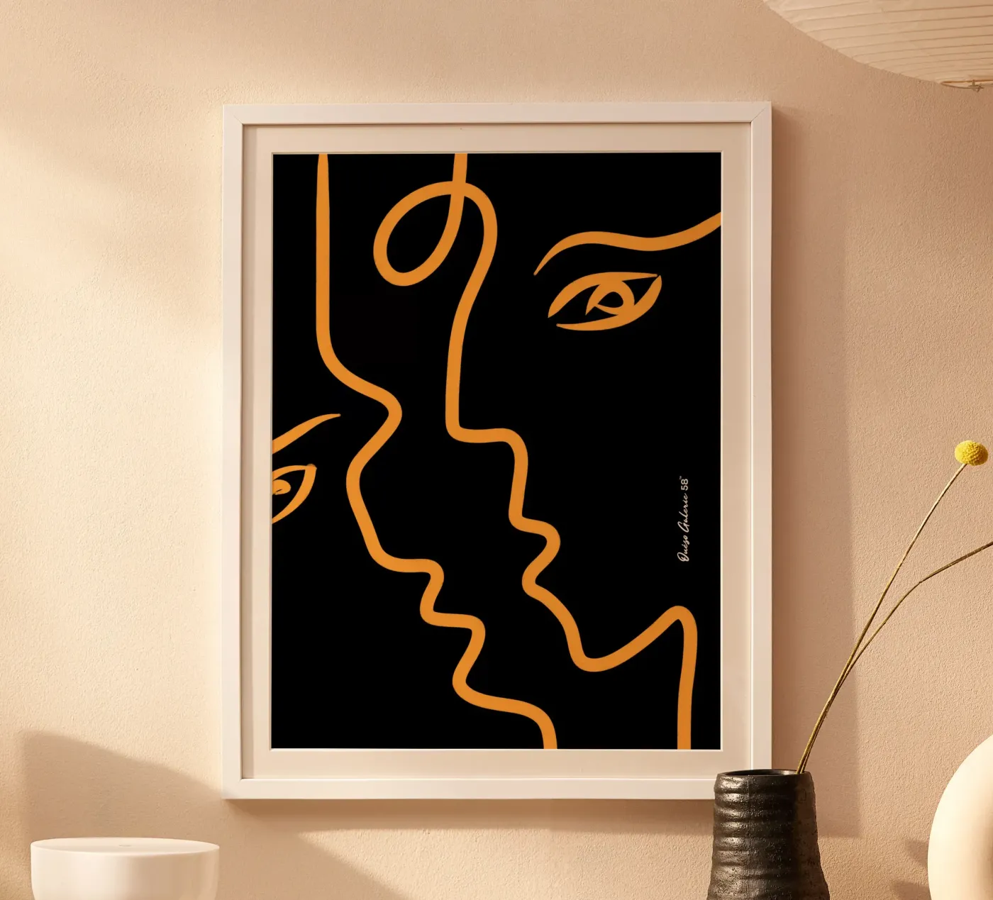 Face to face Poster von Mike Leymi