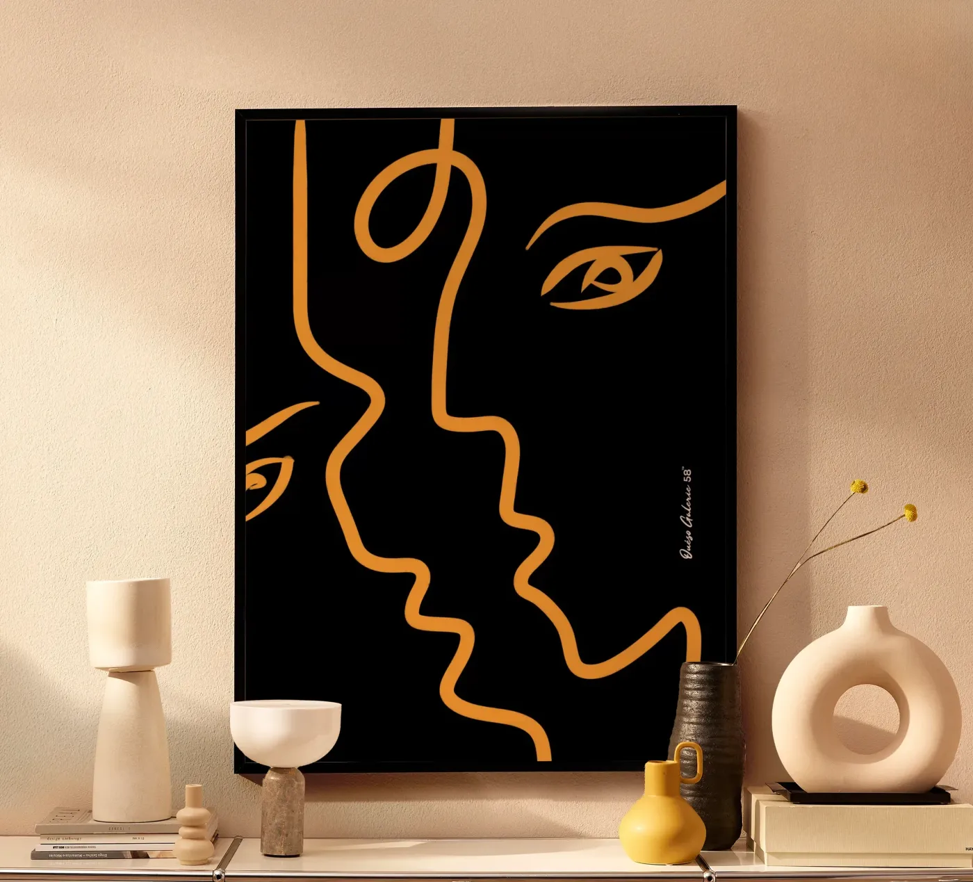 Face to face Poster von Mike Leymi