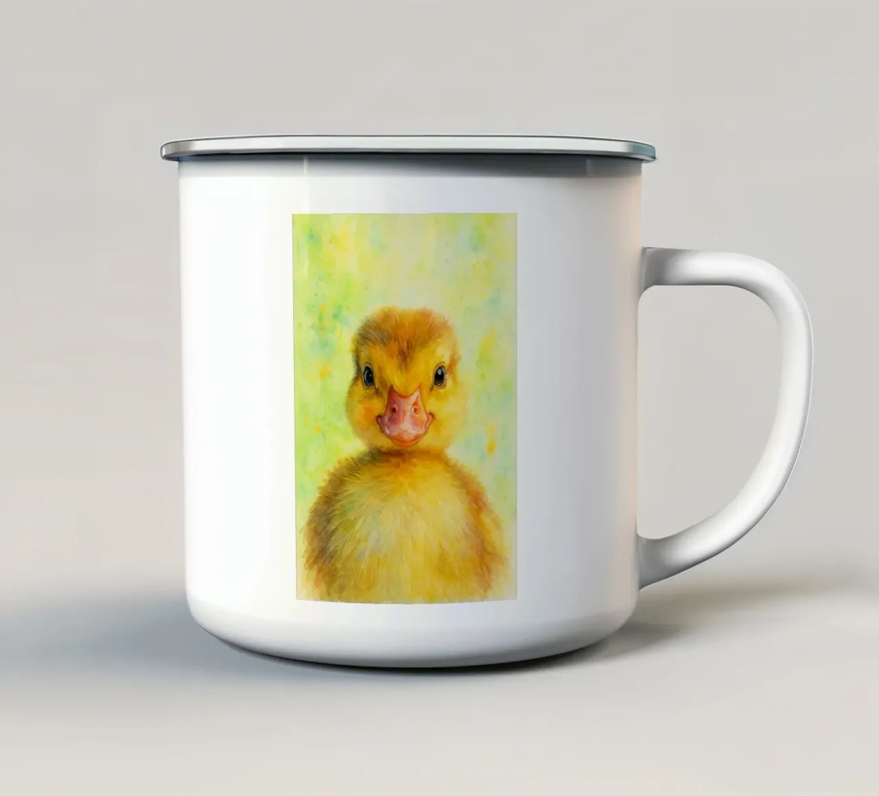 disegno di un'anatra tazza in smalto da sunflower