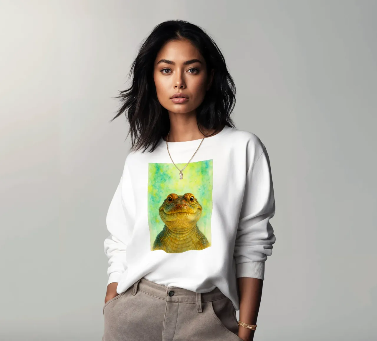 dibujo cocodrilo bebé sudadera de sunflower