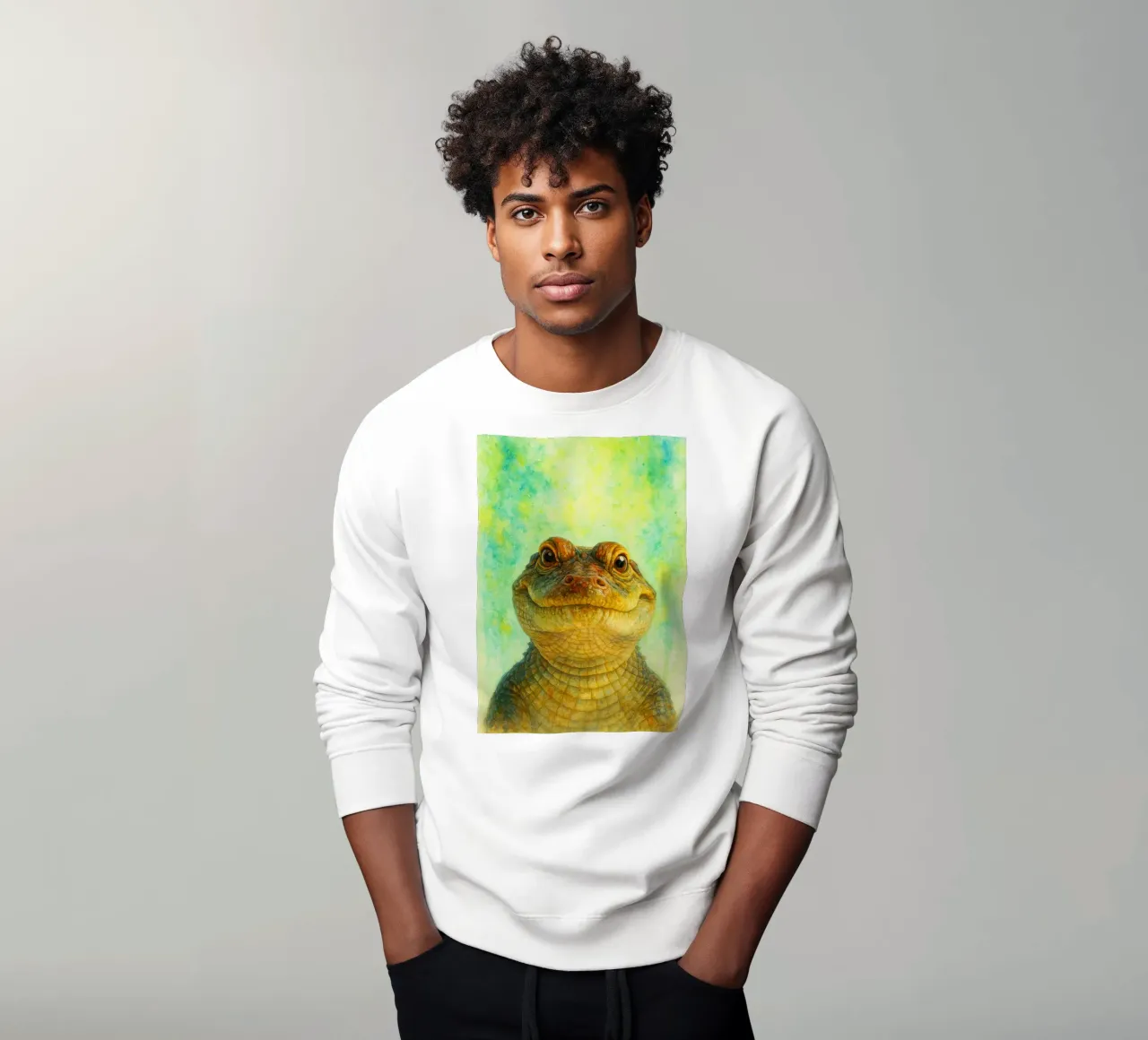 dibujo cocodrilo bebé sudadera de sunflower