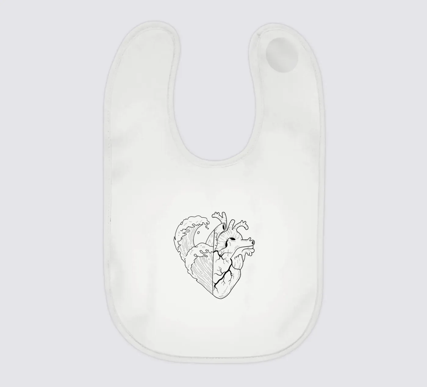 Heartwaves baby slabbetje van byh.illustration