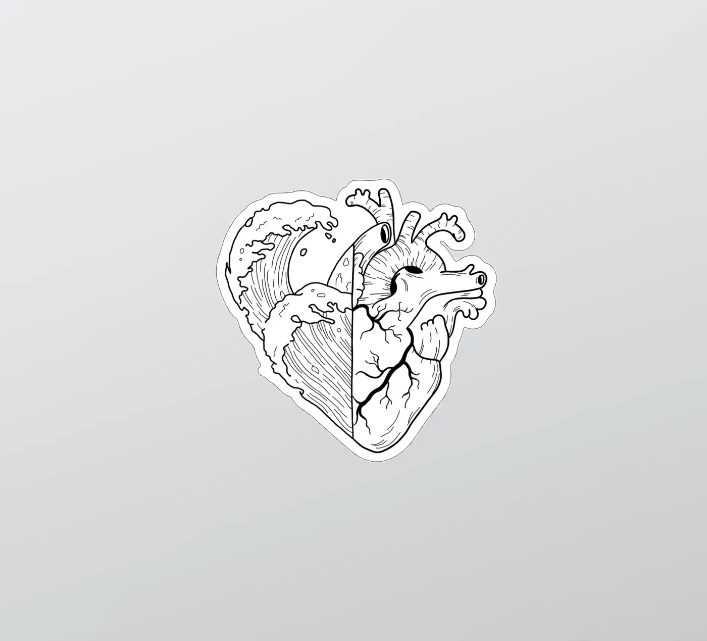 Heartwaves Sticker von byh.illustration