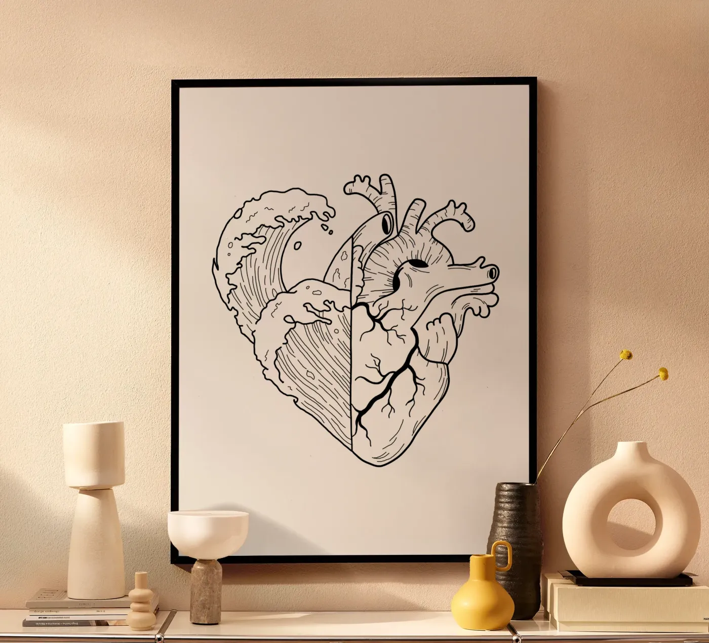 Heartwaves poster van byh.illustration