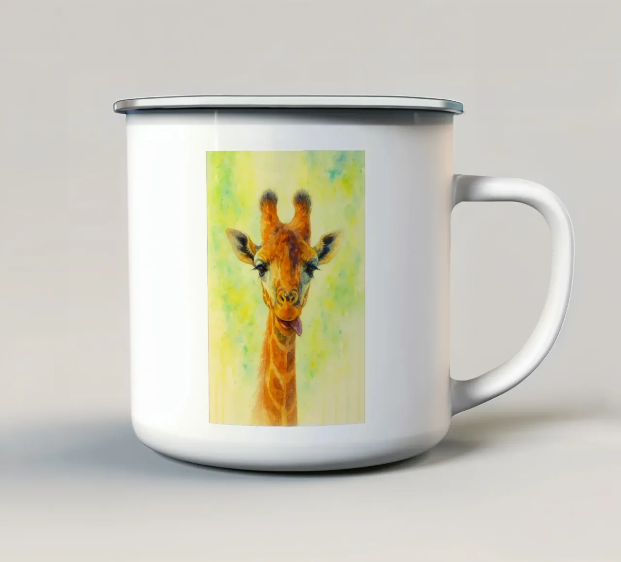 disegno di un cucciolo di giraffa tazza in smalto da sunflower
