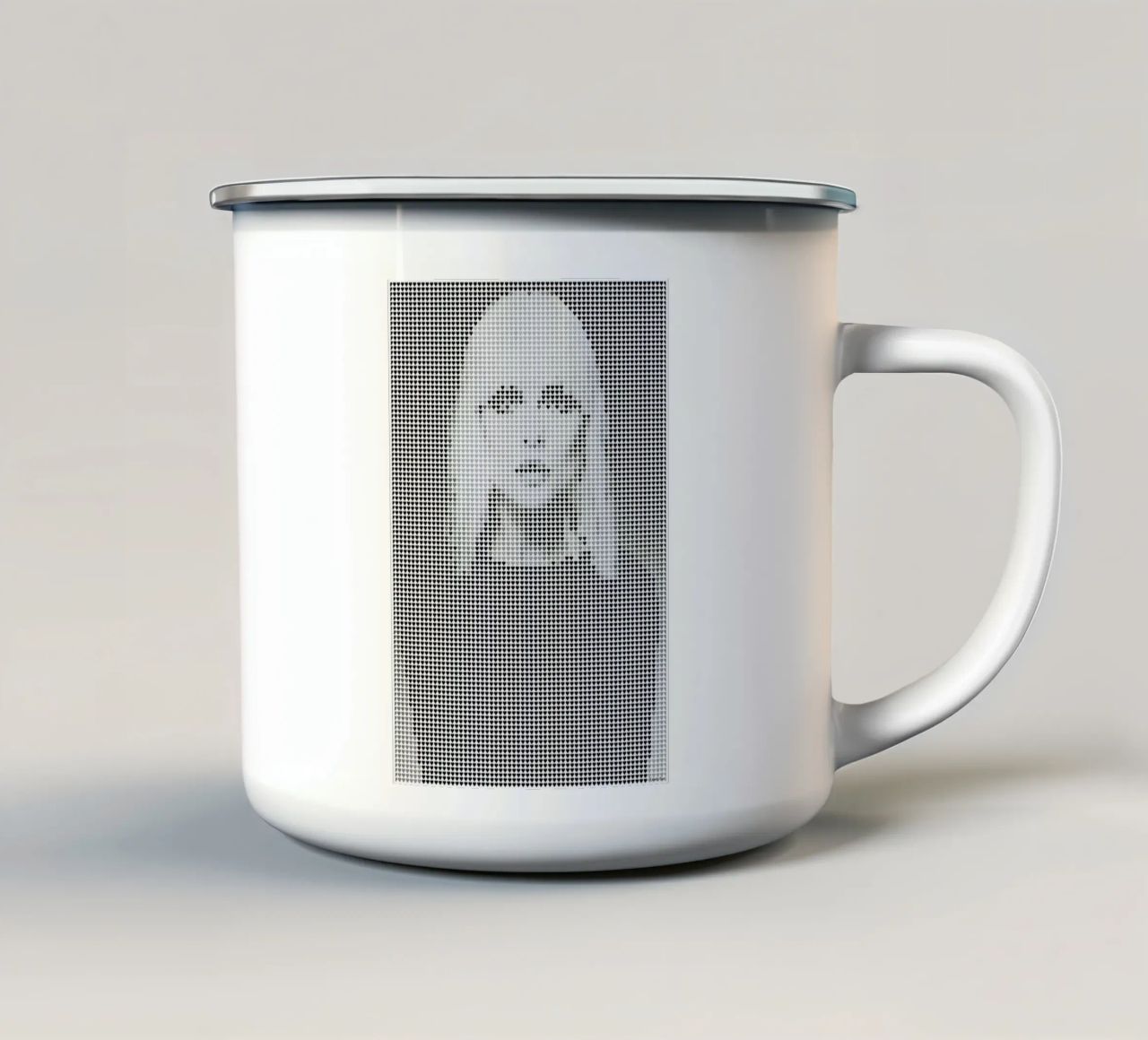 Heart Of (White Version) tazza in smalto da Robotic Ewe