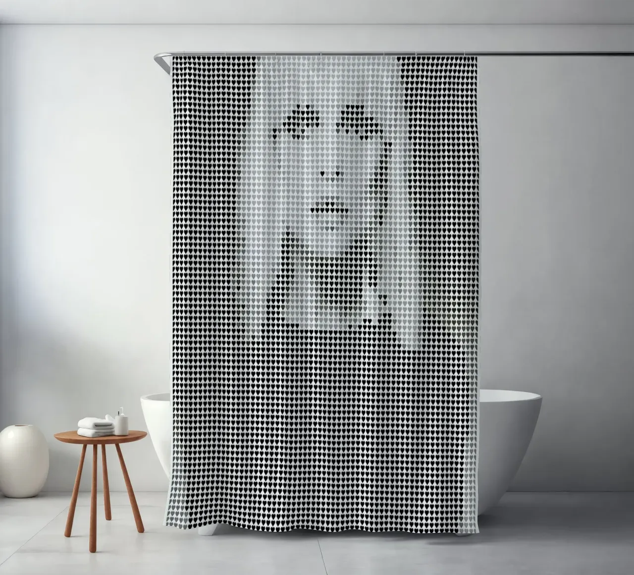 Heart Of (White Version) tenda da doccia da Robotic Ewe