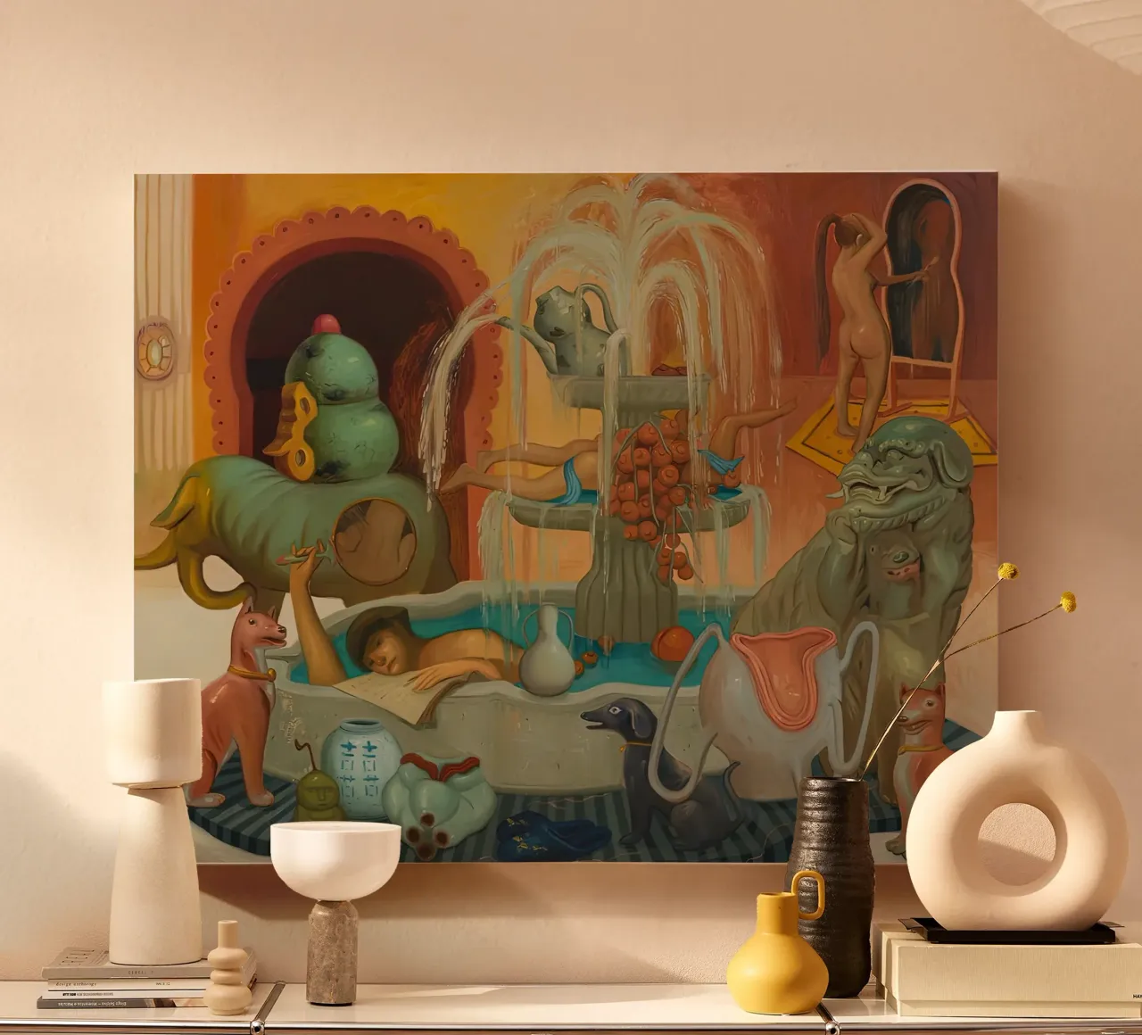 Access to a Warm Space for Bathing, 2017 canvas by Palletolate
