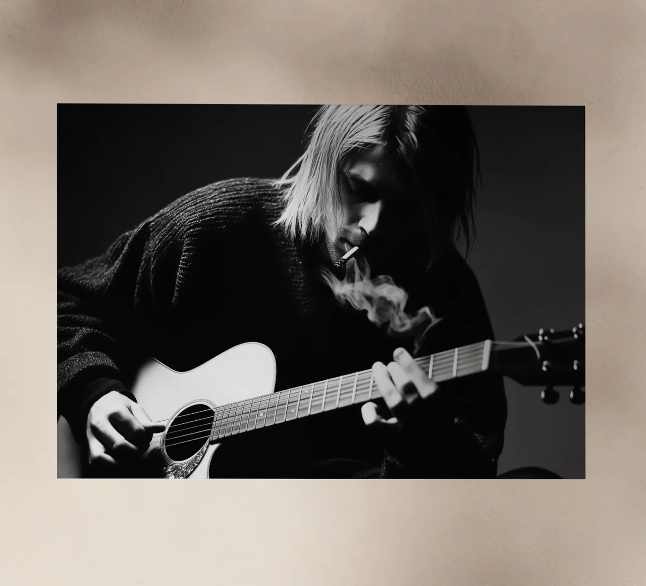 Grunge Unplugged - Kurt Cobain pellicola backlit da nicol shop