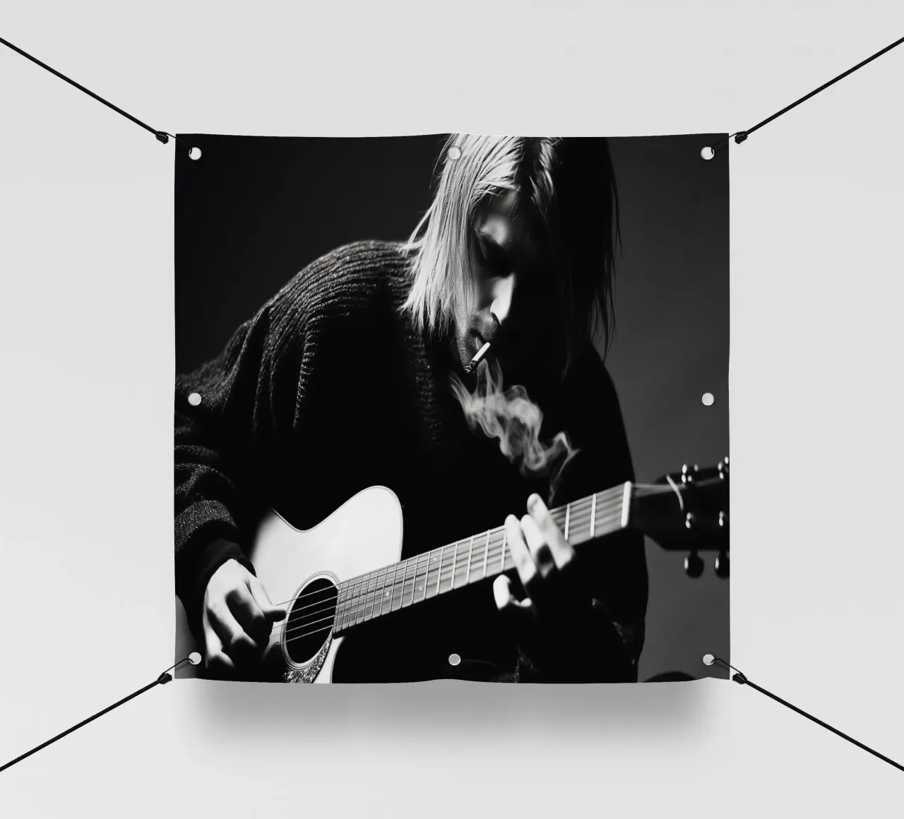 Grunge Unplugged - Kurt Cobain telo in pvc da nicol shop