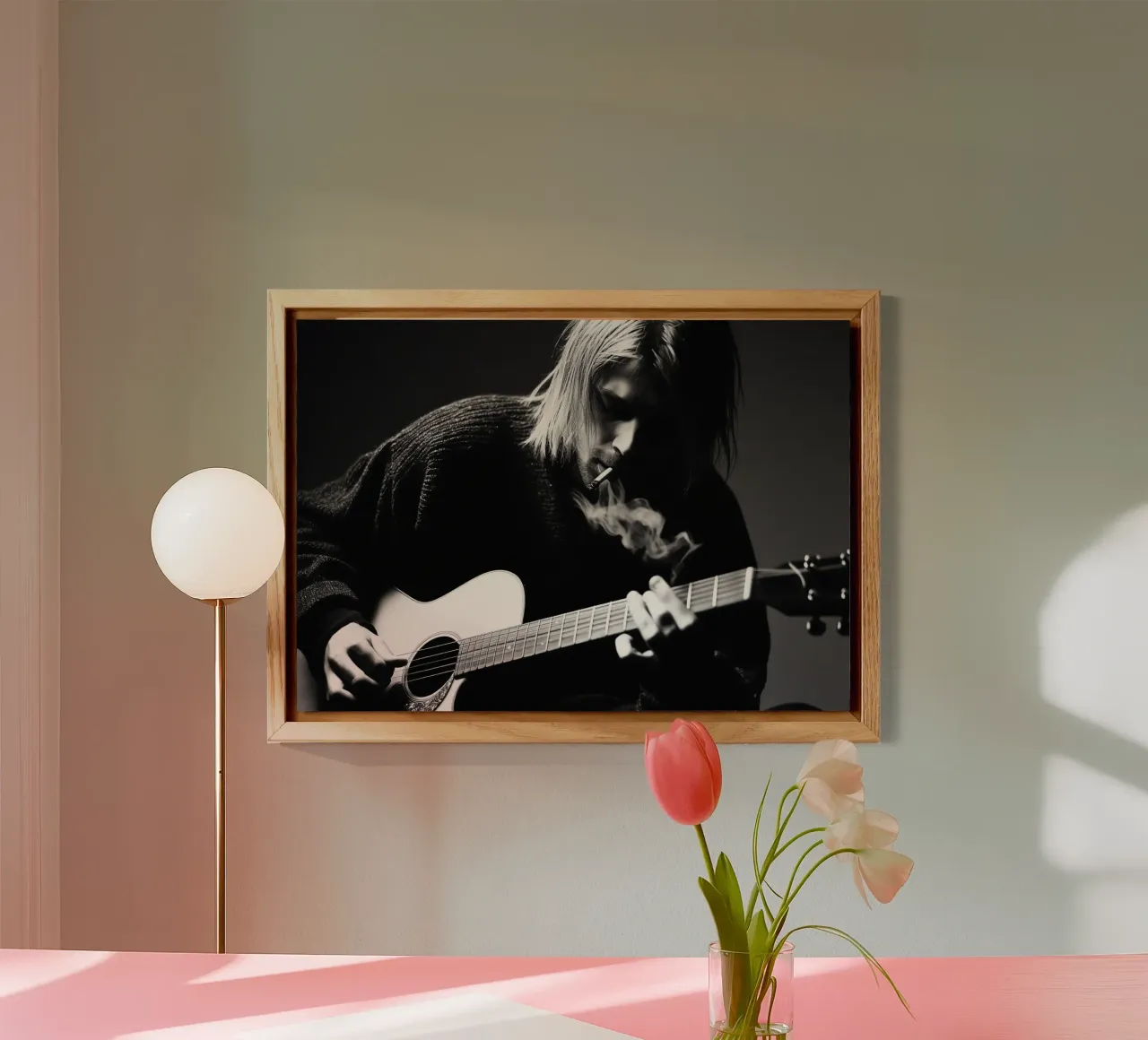 Grunge Unplugged - Kurt Cobain alluminio dibond da nicol shop