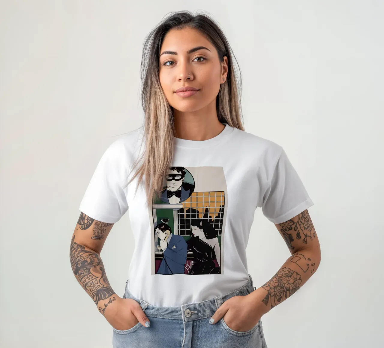 patrick nagel art t-shirt da Kabir