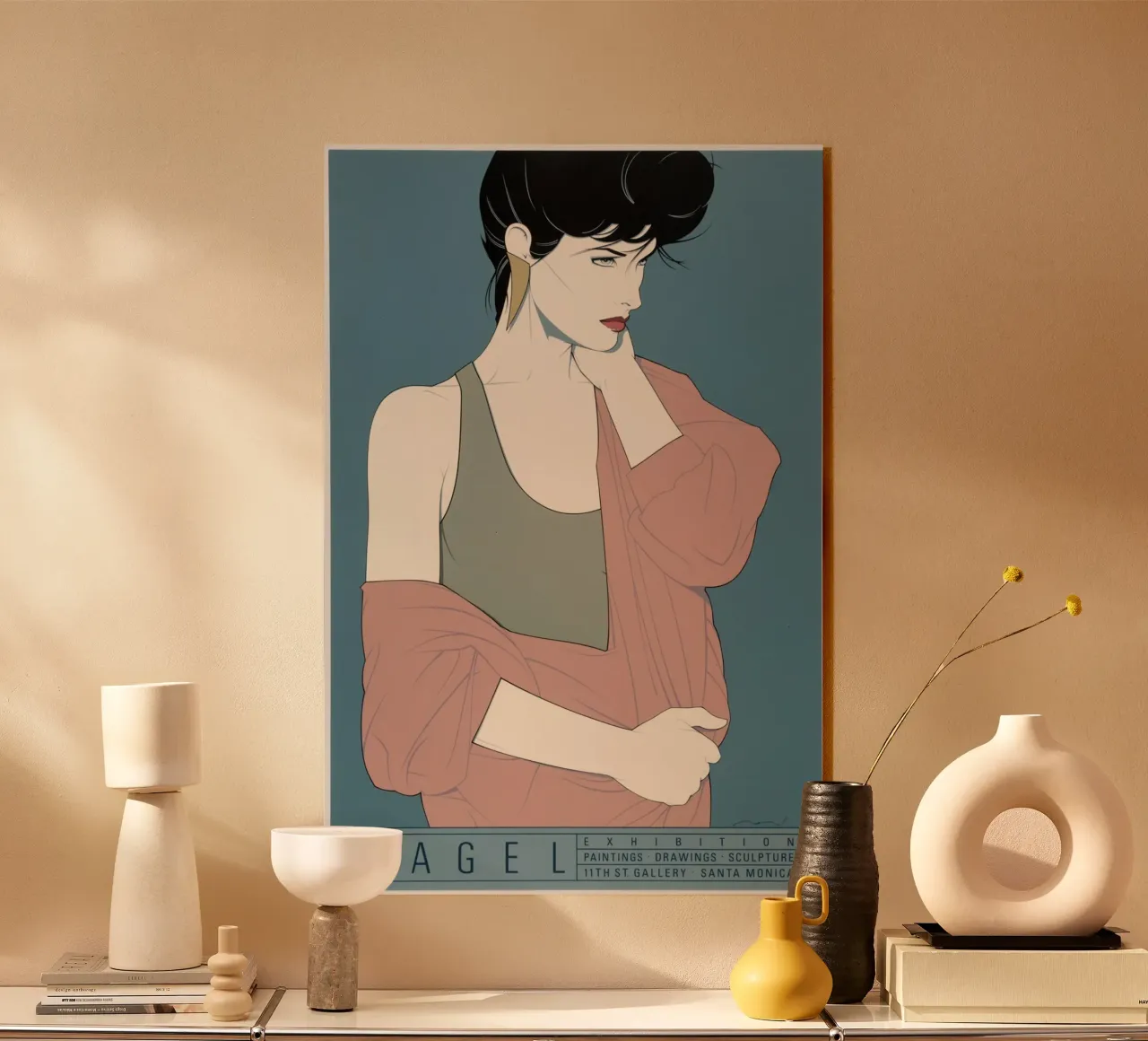 patrick nagel art plexiglass da Kabir