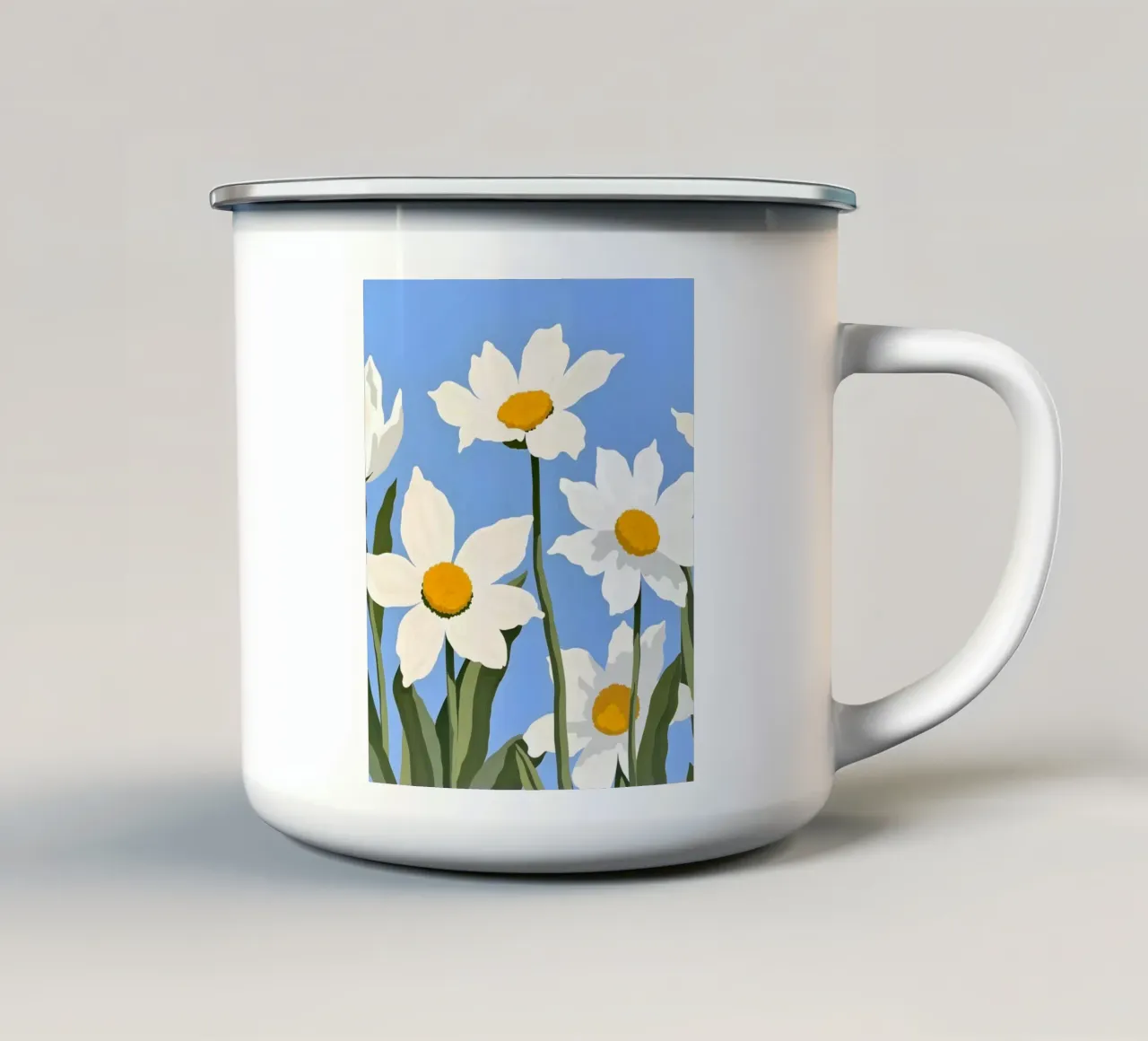 Sunny Side Up Bloemen emaille mok van secondsunstudio