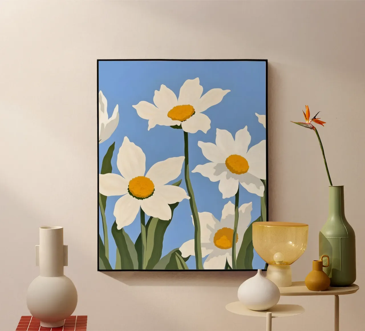 Flores Sunny Side Up metacrilato de secondsunstudio