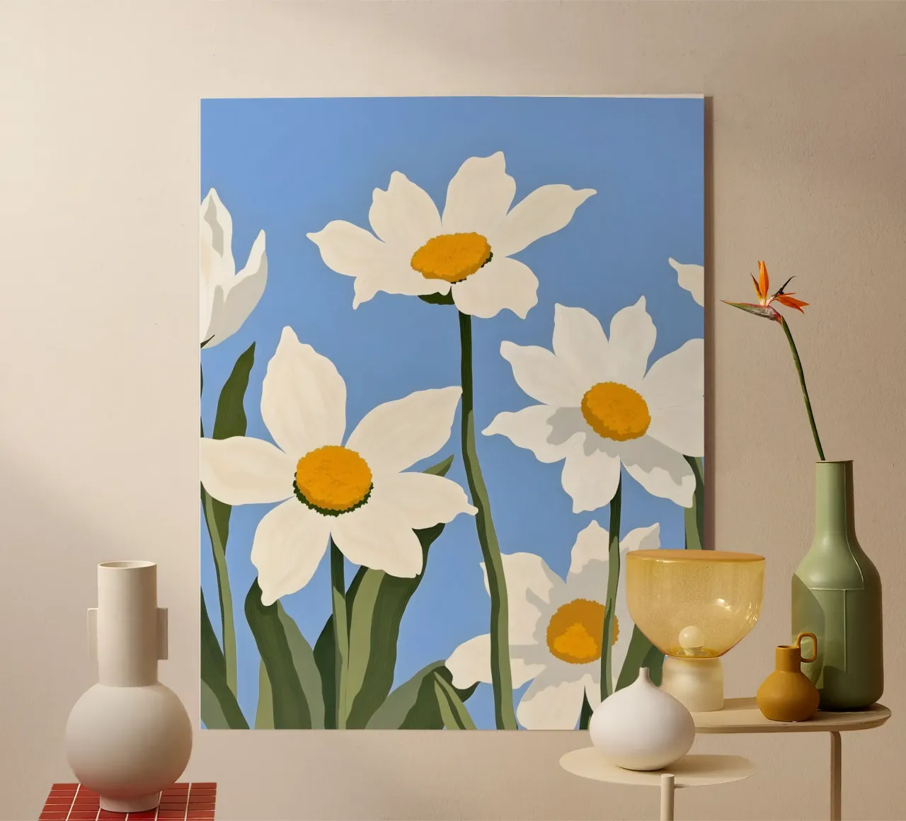 Flores Sunny Side Up metacrilato de secondsunstudio
