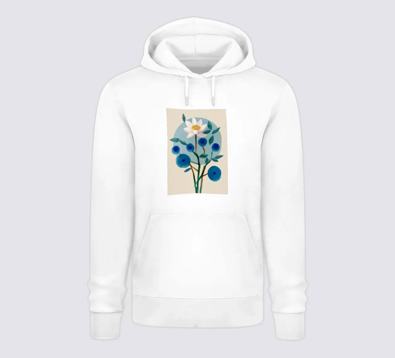 Stylized Lotus Flower Art felpa con cappuccio da Flow Line