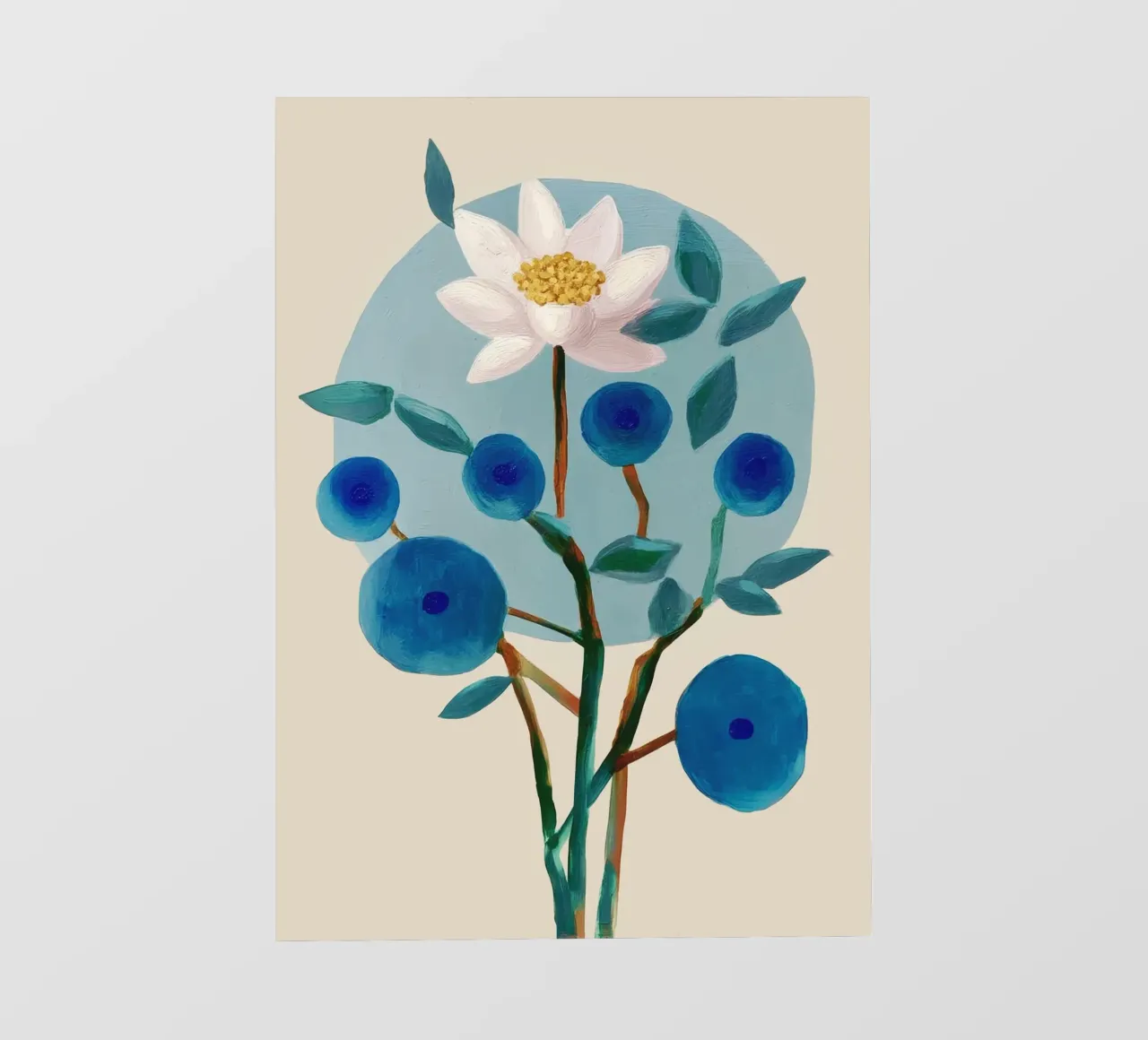 Stylized Lotus Flower Art pellicola backlit da Flow Line