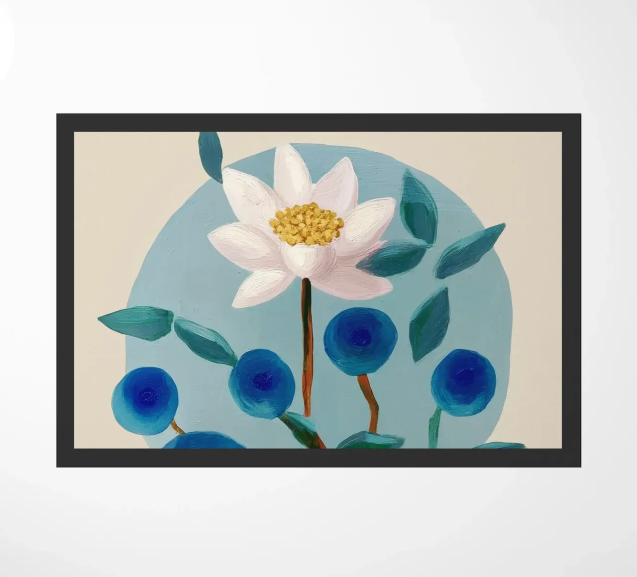 Stylized Lotus Flower Art zerbino da Flow Line