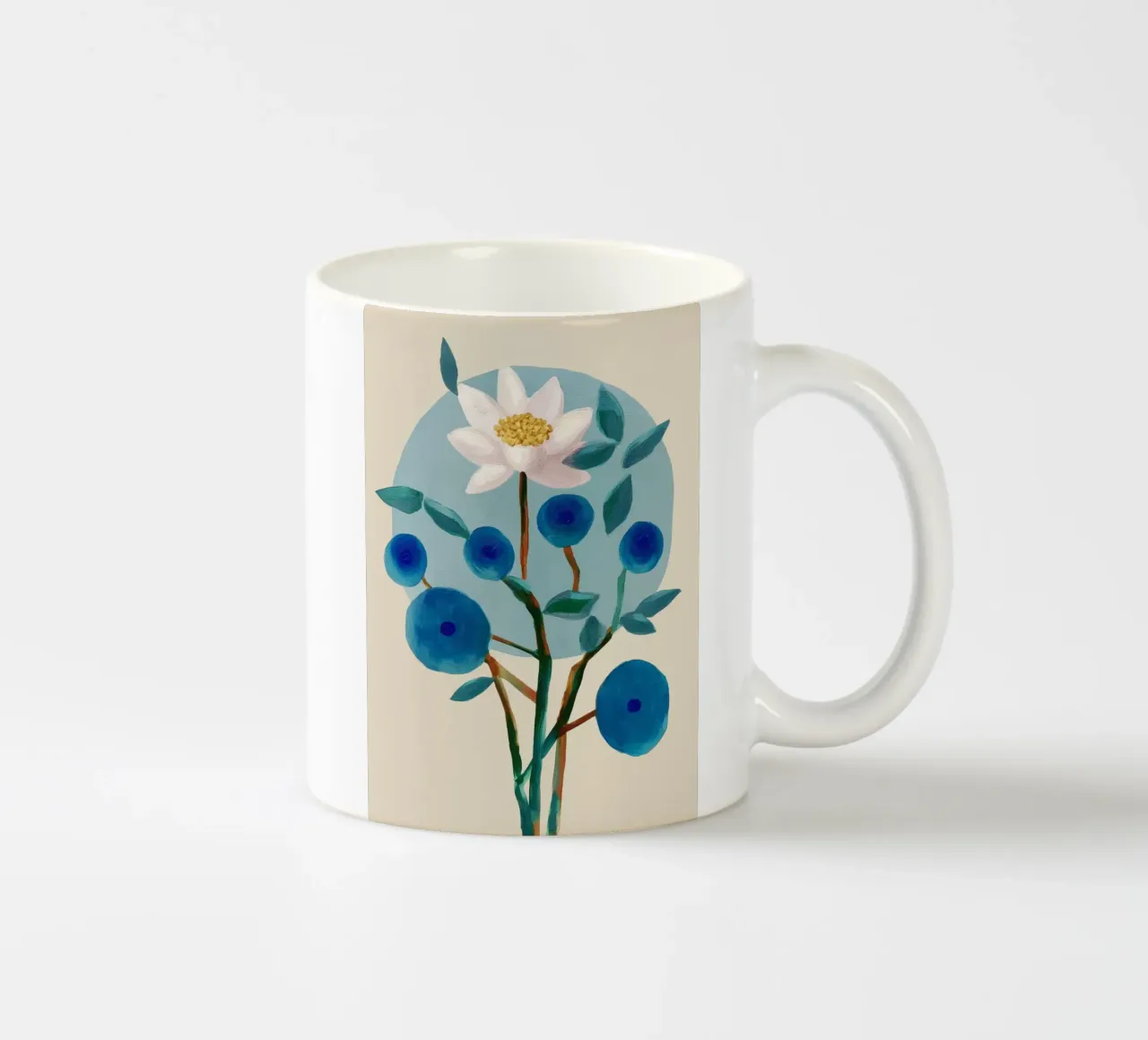 Stylized Lotus Flower Art tazza in ceramica da Flow Line