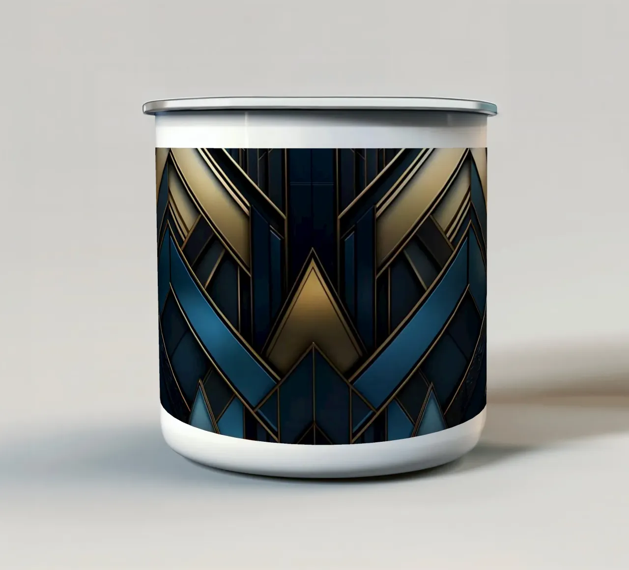 Art Deco 03 tazza in smalto da M-Ulrich-Digital Art