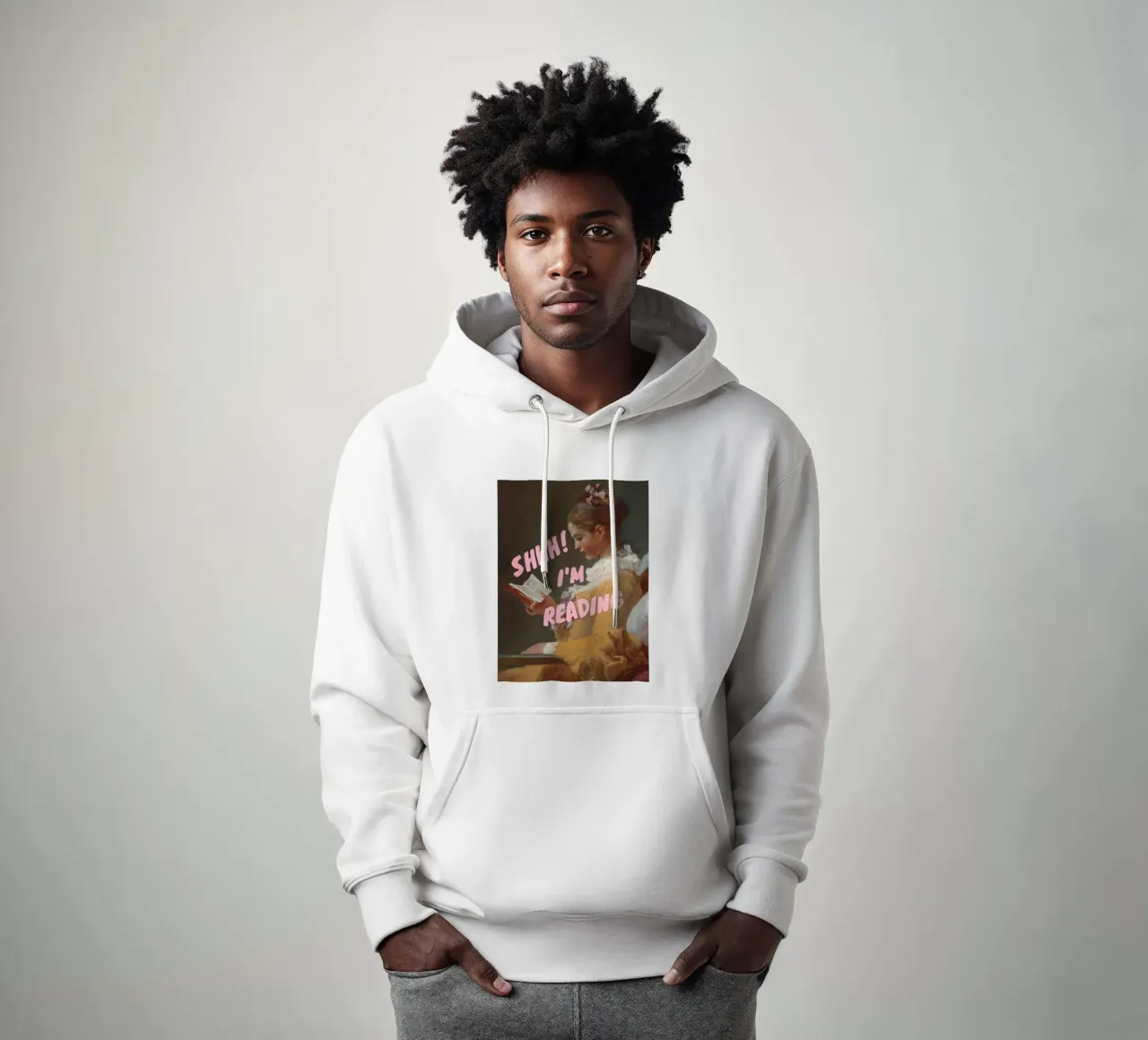 Shhh! I’m Reading felpa con cappuccio da Jonas Loose