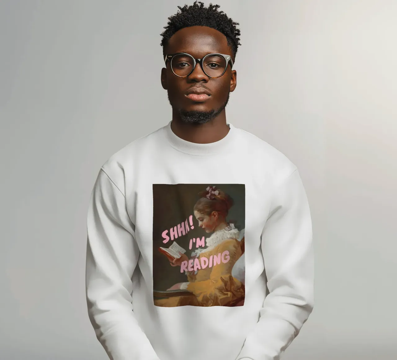 Shhh! I’m Reading sweatshirt van Jonas Loose