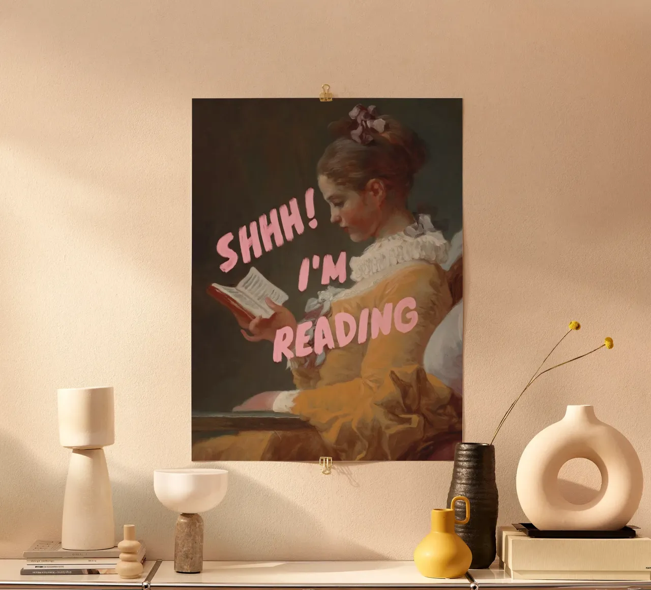 Shhh! I’m Reading Poster von Jonas Loose